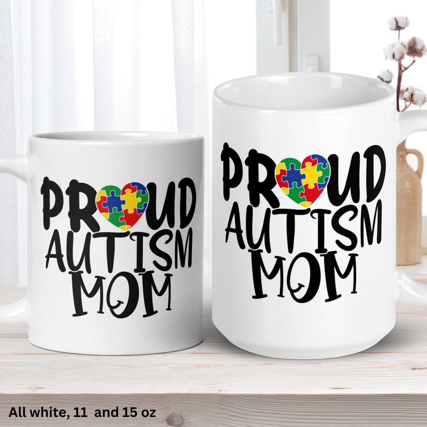 Proud Autism Mom Coffee Mug, Autism Mug, Mom Gift, Autism Awareness - Zehnaria - NEURODIVERSITY - Mugs