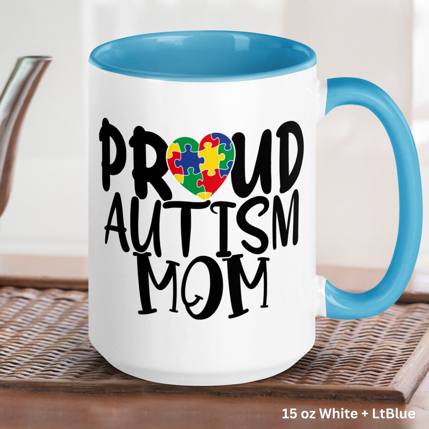 Proud Autism Mom Coffee Mug, Autism Mug, Mom Gift, Autism Awareness - Zehnaria - NEURODIVERSITY - Mugs