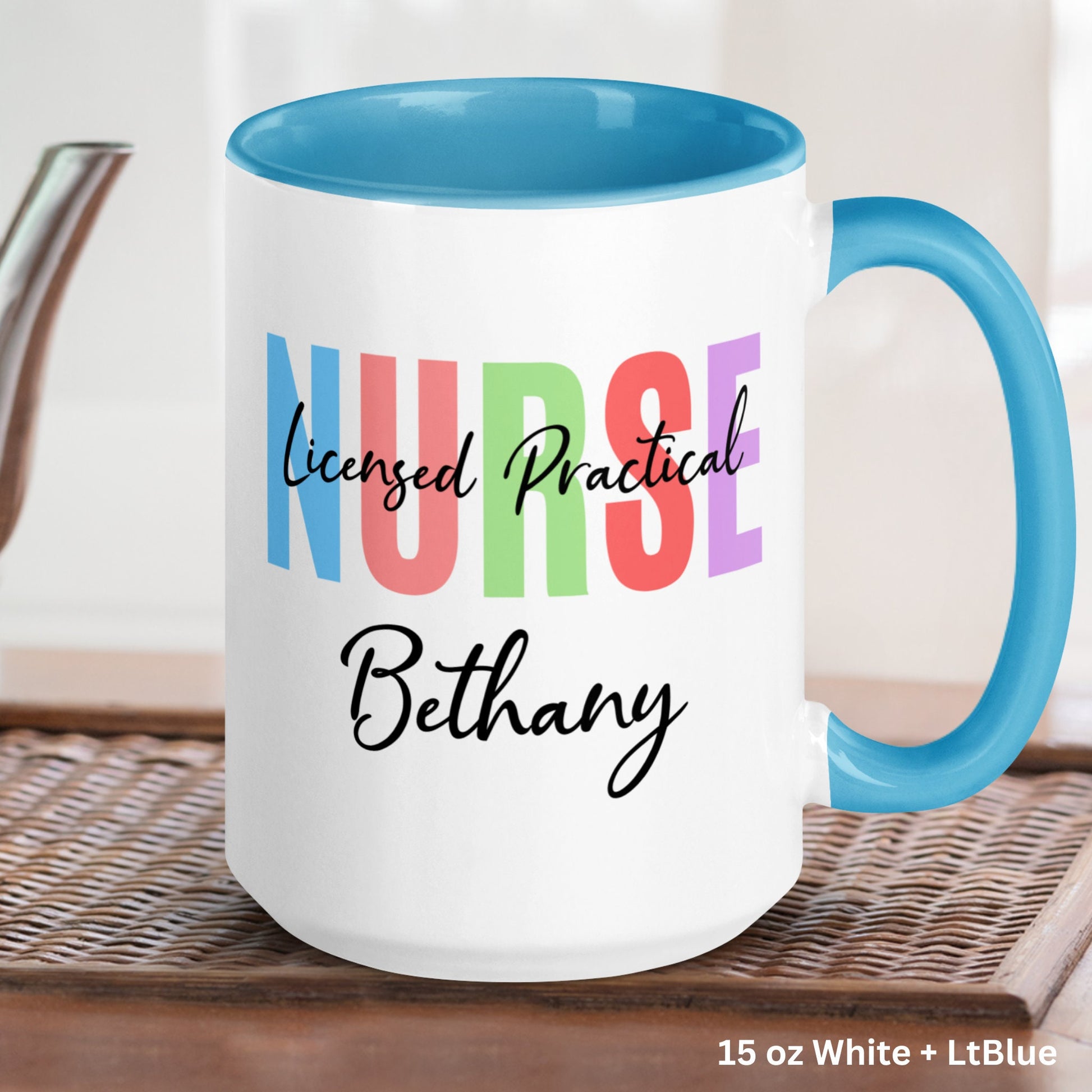 Personalized LPN Mug, Licensed Practical Nurse Gift, LPN Graduation Gift, Future Nurse Coffee Mug - Zehnaria - CAREER & EDUCATION - Mugs