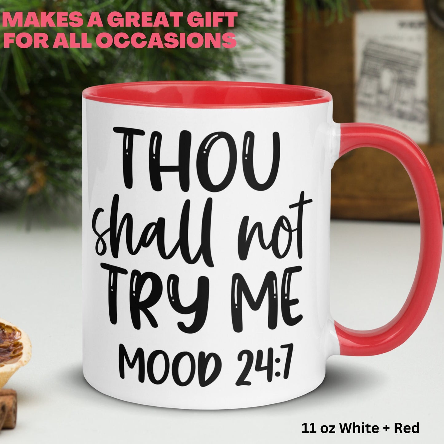 Sarcastic Mug, Thou Shall Not Try Me, Funny Mug, Funny Coffee Mug - Zehnaria - FAITH AND RELIGION - Mugs