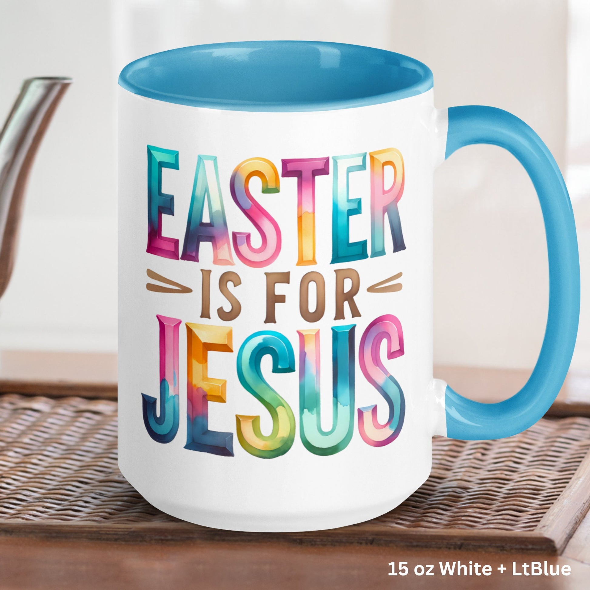 Christian Gifts, Christian Coffee Mug, Easter Is For Jesus, Easter Mugs, Jesus Mug, Easter Coffee Cup, Easter Gift, Religious Faith, 1458 - Zehnaria - MORE HOLIDAYS & SEASONS - Mugs