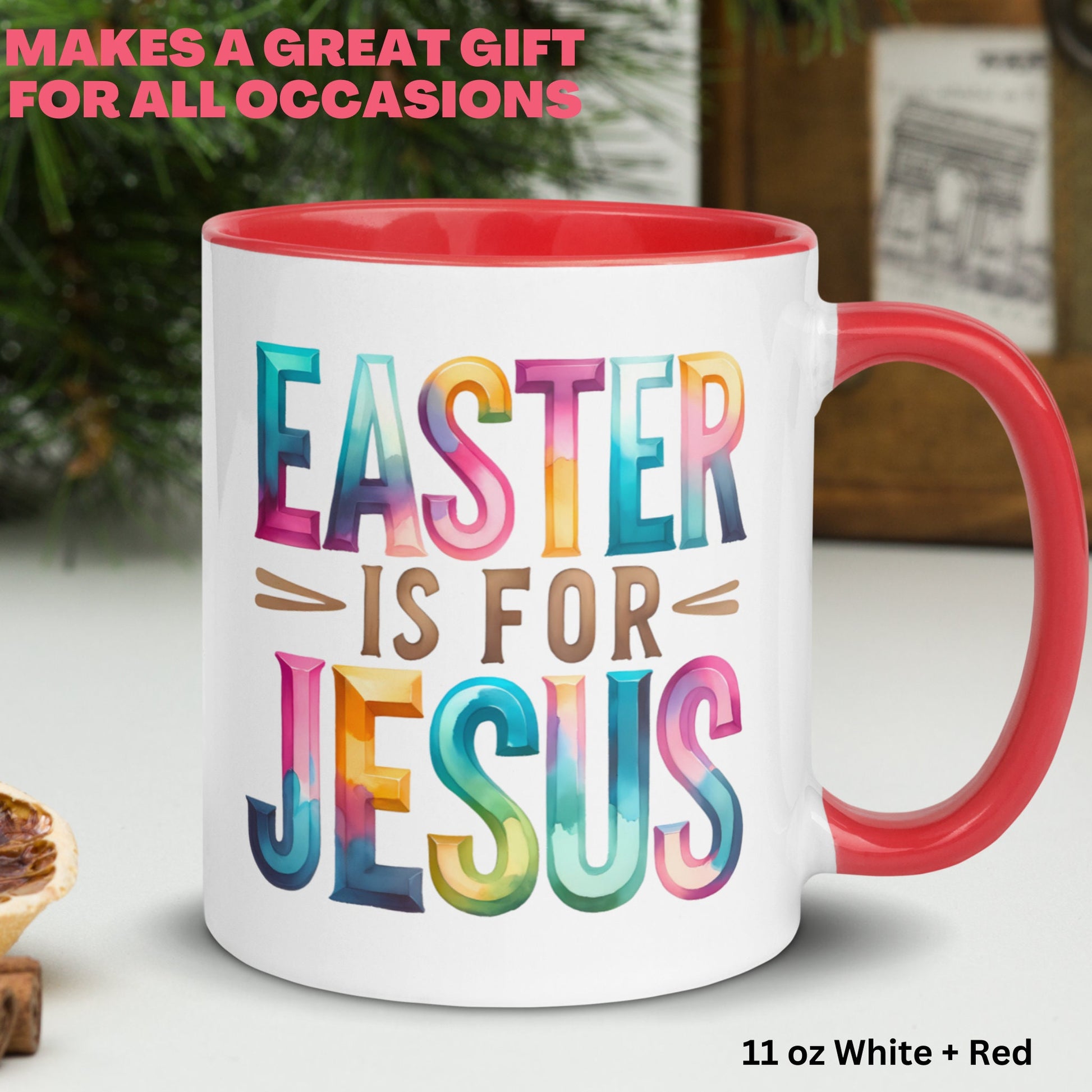 Christian Gifts, Christian Coffee Mug, Easter Is For Jesus, Easter Mugs, Jesus Mug, Easter Coffee Cup, Easter Gift, Religious Faith, 1458 - Zehnaria - MORE HOLIDAYS & SEASONS - Mugs