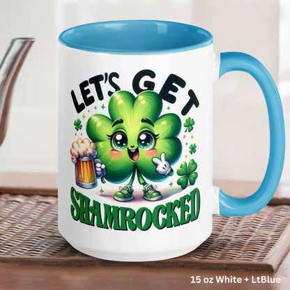 St Patricks Day Mug, Funny Coffee Mug, Saint Patrick's Day Gifts, Funny Mug, Shamrock Clover, Lets Get Shamrocked, Saint Patrick Day, 1440 - Zehnaria - MORE HOLIDAYS & SEASONS - Mugs