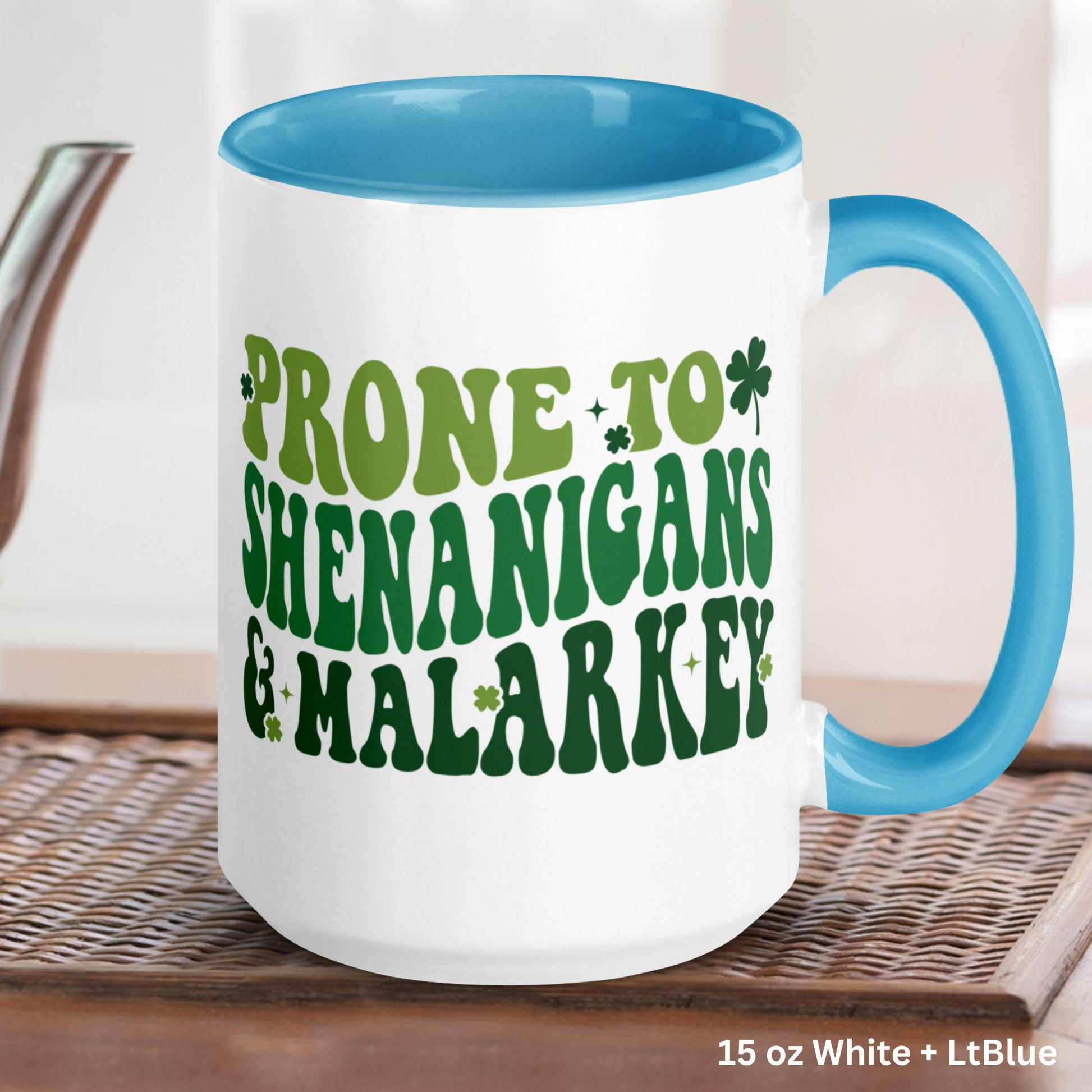 St Patricks Day Gifts, Shenanigans & Malarkey, Irish Coffee Mug, Funny Mug - Zehnaria - MORE HOLIDAYS & SEASONS - Mugs