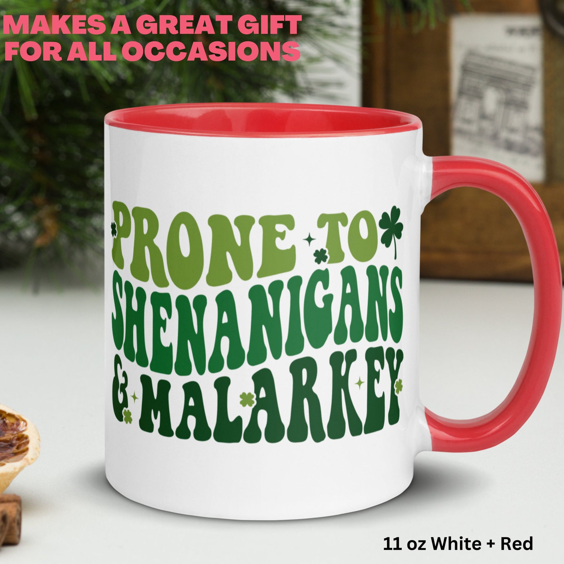 St Patricks Day Gifts, Shenanigans & Malarkey, Irish Coffee Mug, Funny Mug - Zehnaria - MORE HOLIDAYS & SEASONS - Mugs