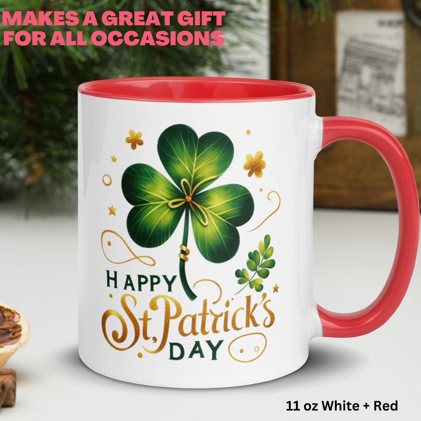 Happy St Patricks Day Mug, Saint Patrick's Day Gift, Irish Coffee Mug, Shamrock Clover Mug, Lucky Mug, Saint Patrick Day, Holiday Gifts 1444 - Zehnaria - MORE HOLIDAYS & SEASONS - Mugs