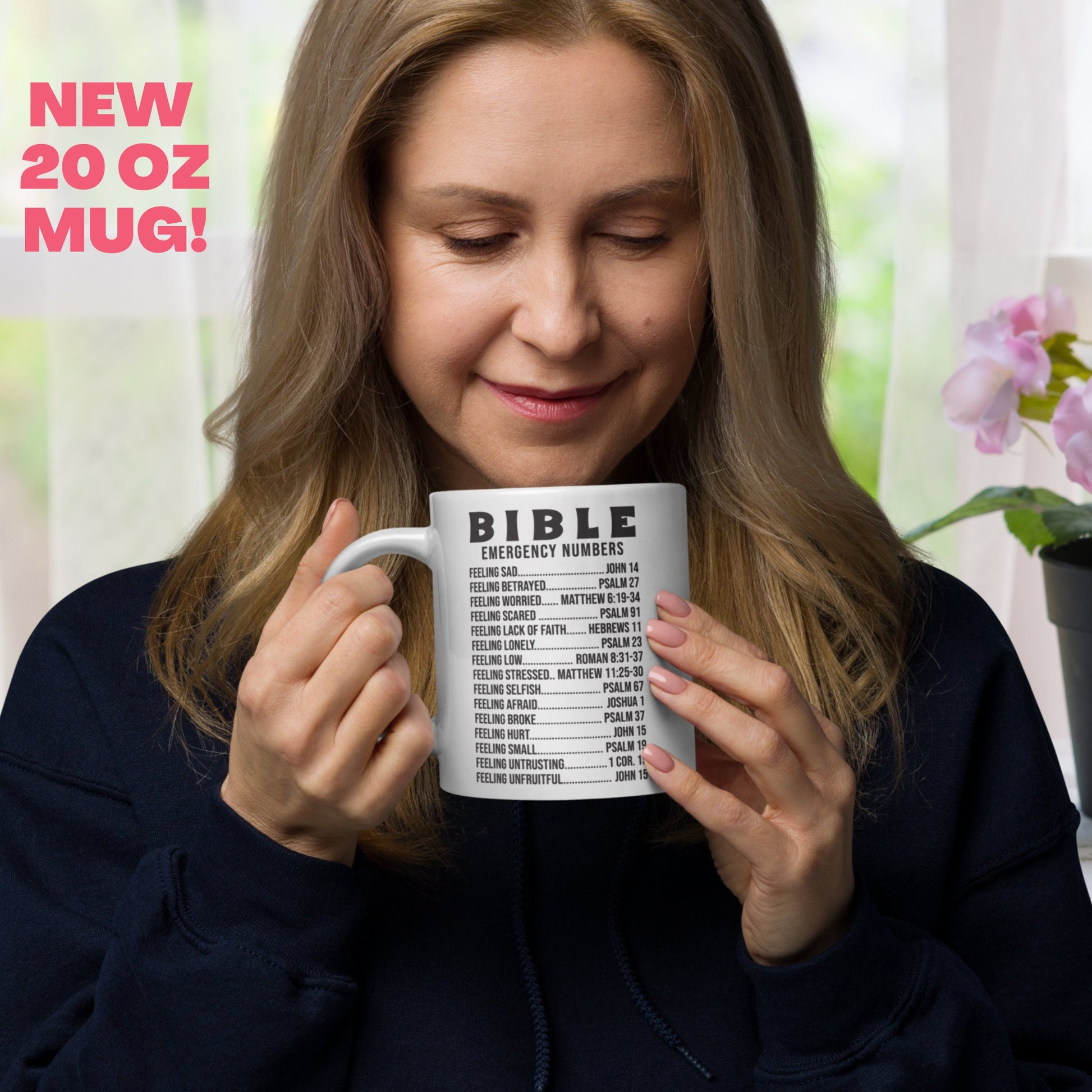 Bible Emergency Numbers Mug, Bible Mug, Christian Gifts, Christian Mugs - Zehnaria - FAITH AND RELIGION - Mugs