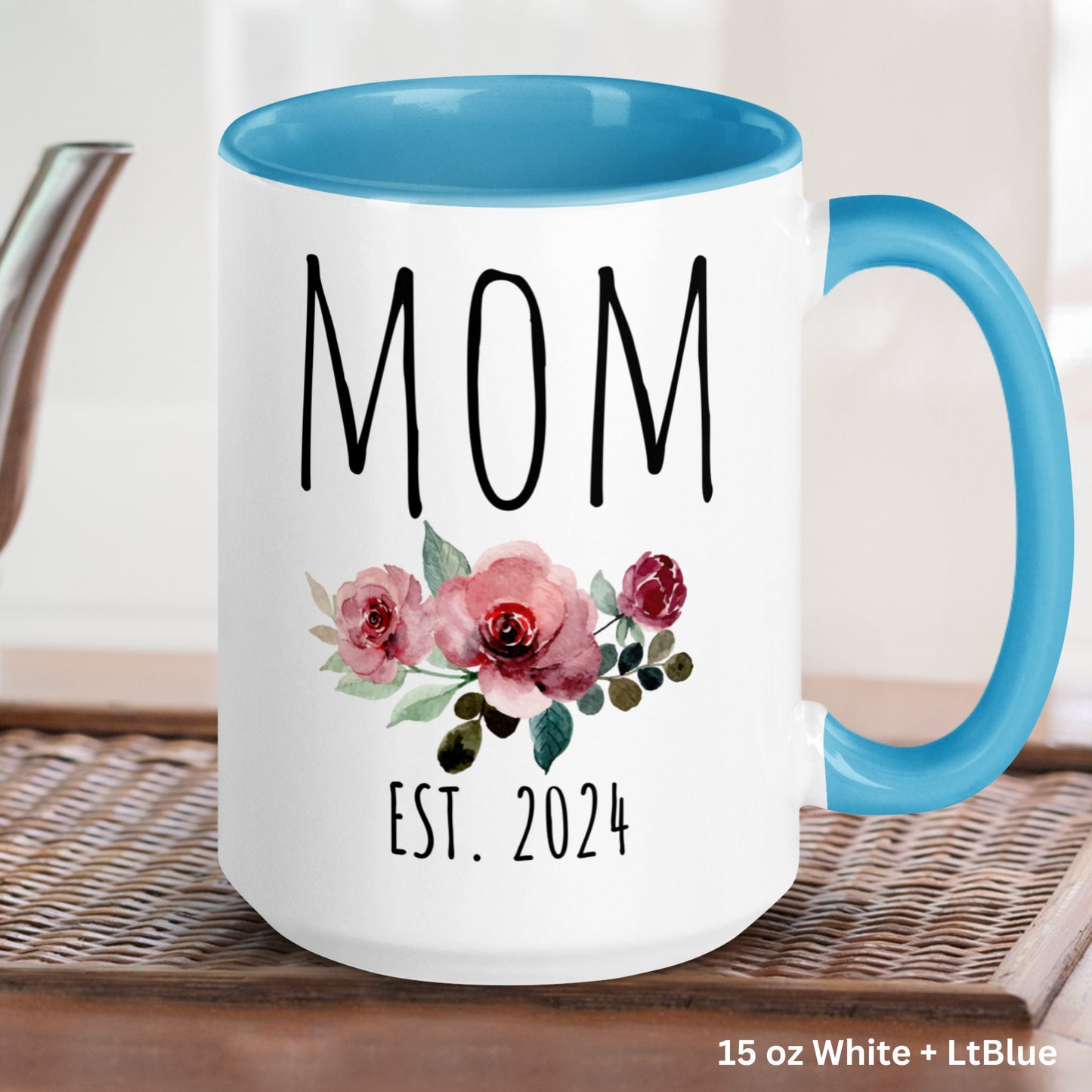 Mom Mug, Gifts for Mom, Flower Name Mug, Mothers Day Gift - Zehnaria - FAMILY & FRIENDS - Mugs