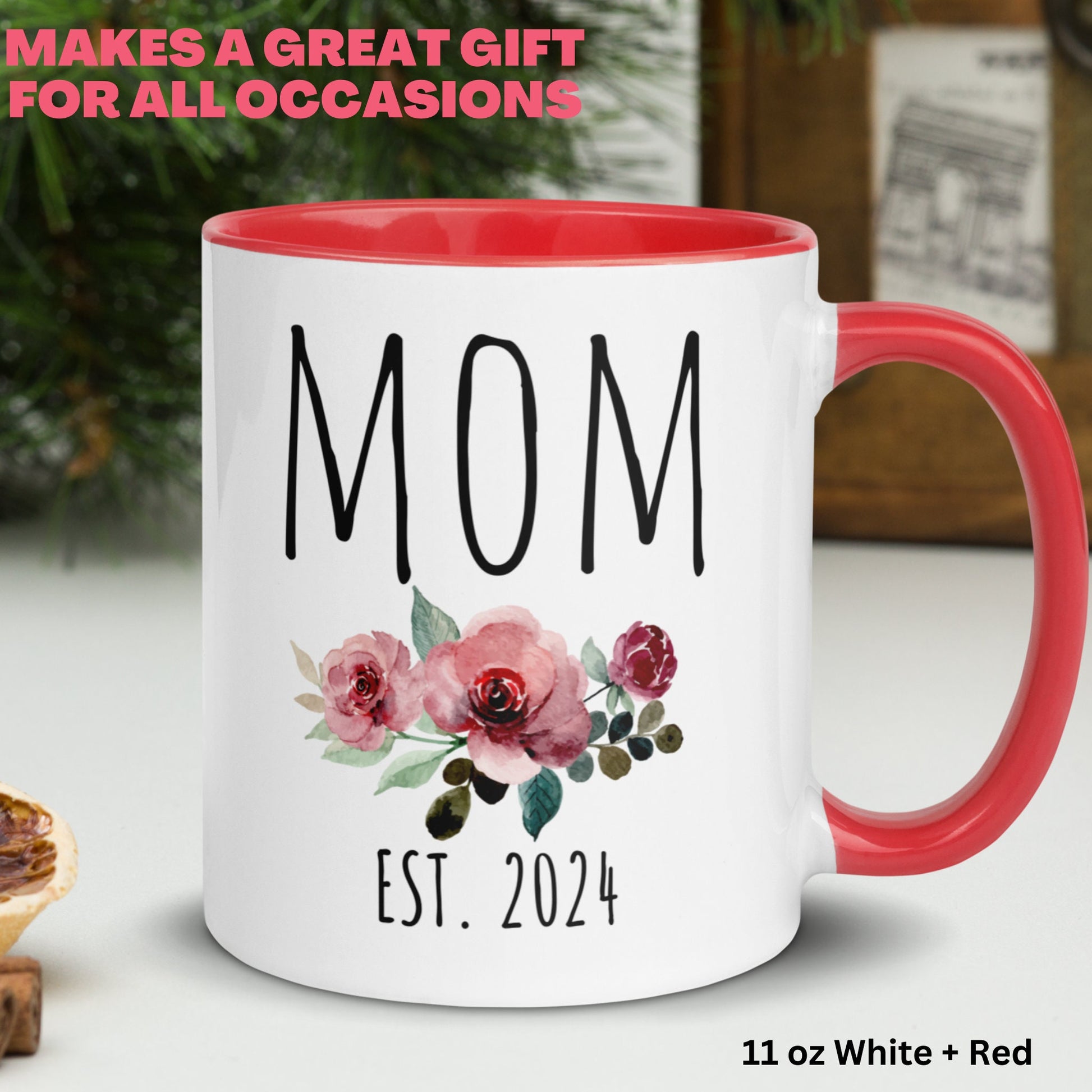 Mom Mug, Gifts for Mom, Flower Name Mug, Mothers Day Gift - Zehnaria - FAMILY & FRIENDS - Mugs