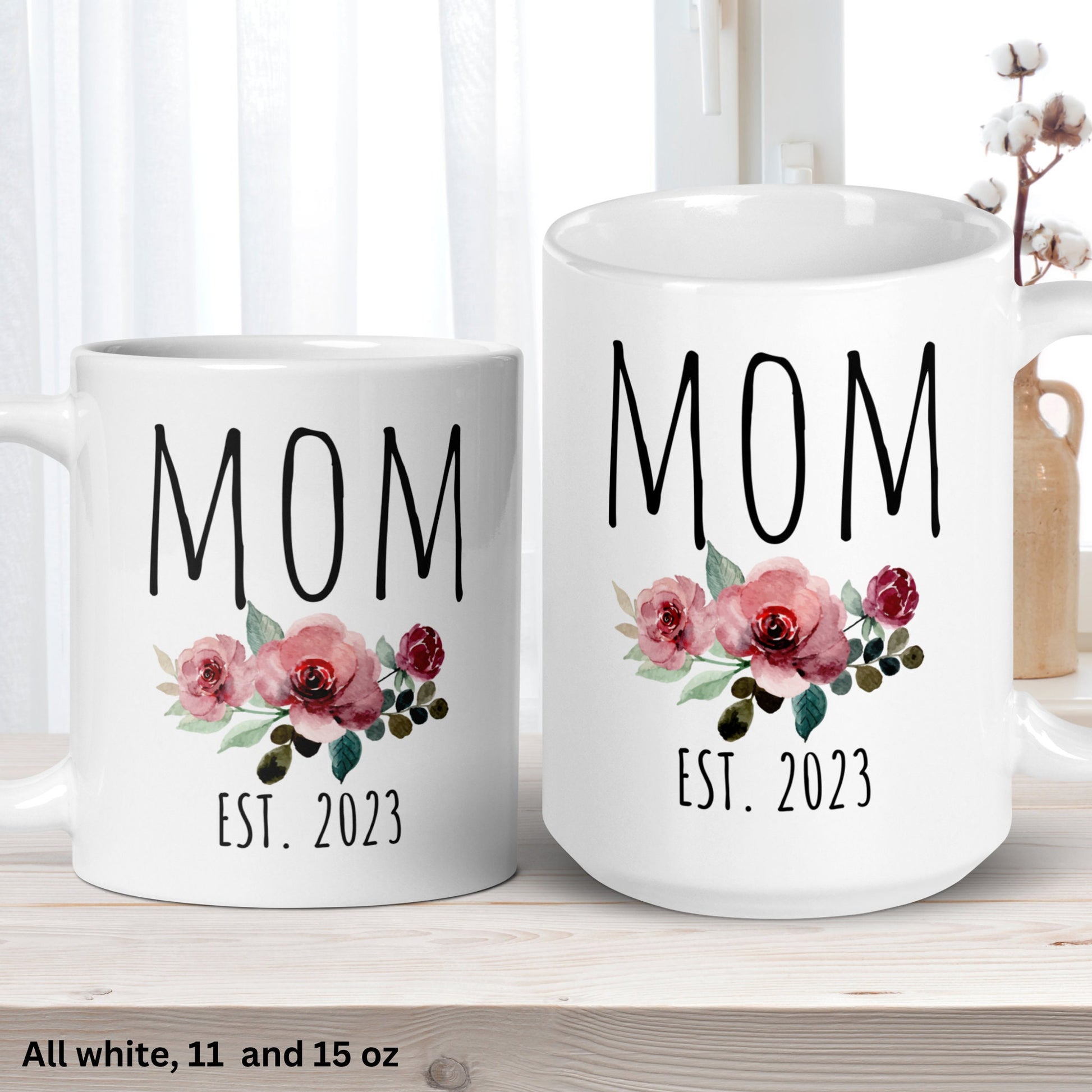 Mom Mug, Gifts for Mom, Flower Name Mug, Mothers Day Gift - Zehnaria - FAMILY & FRIENDS - Mugs