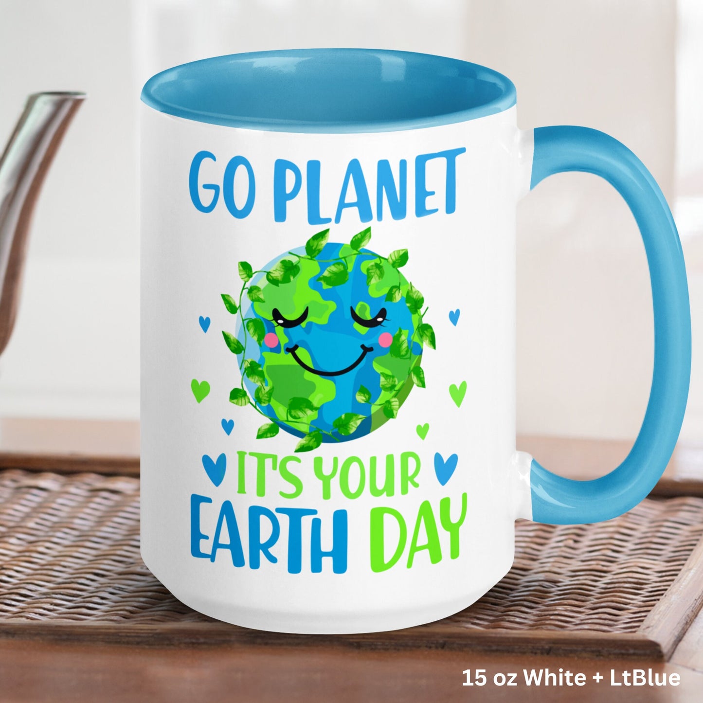 Earth Day Mug, Earth Mug, Go Planet Its Your Earth Day, Mother Earth Coffee Mug - Zehnaria - MORE HOLIDAYS & SEASONS - Mugs