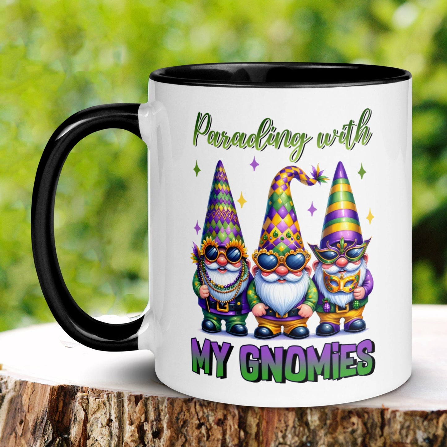 Mardi Gras Mug, Garden Gnomes, Mardi Gras Gnomes, Mardi Gras Gifts, New Orleans, NOLA, Mardi Gras Coffee Mug, Funny Mug, Mug Gift, 1449 - Zehnaria - MORE HOLIDAYS & SEASONS - Mugs