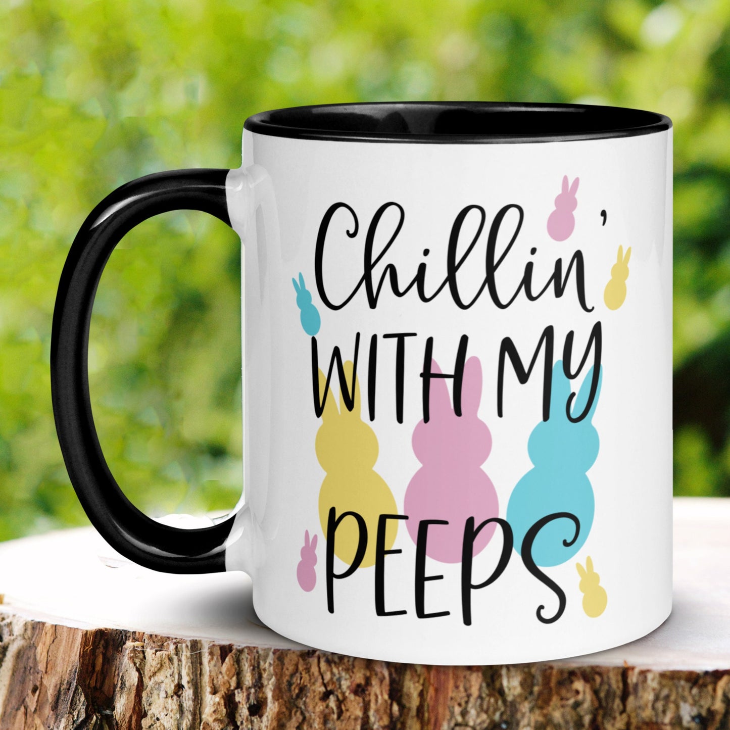 Chillin With My Peeps, Easter Gifts, Easter Bunny Coffee Mug, Funny Gifts, Easter Tea Cup, Happy Easter Gift, Bunny Mug, Kids Mug, 1464 - Zehnaria - MORE HOLIDAYS & SEASONS - Mugs