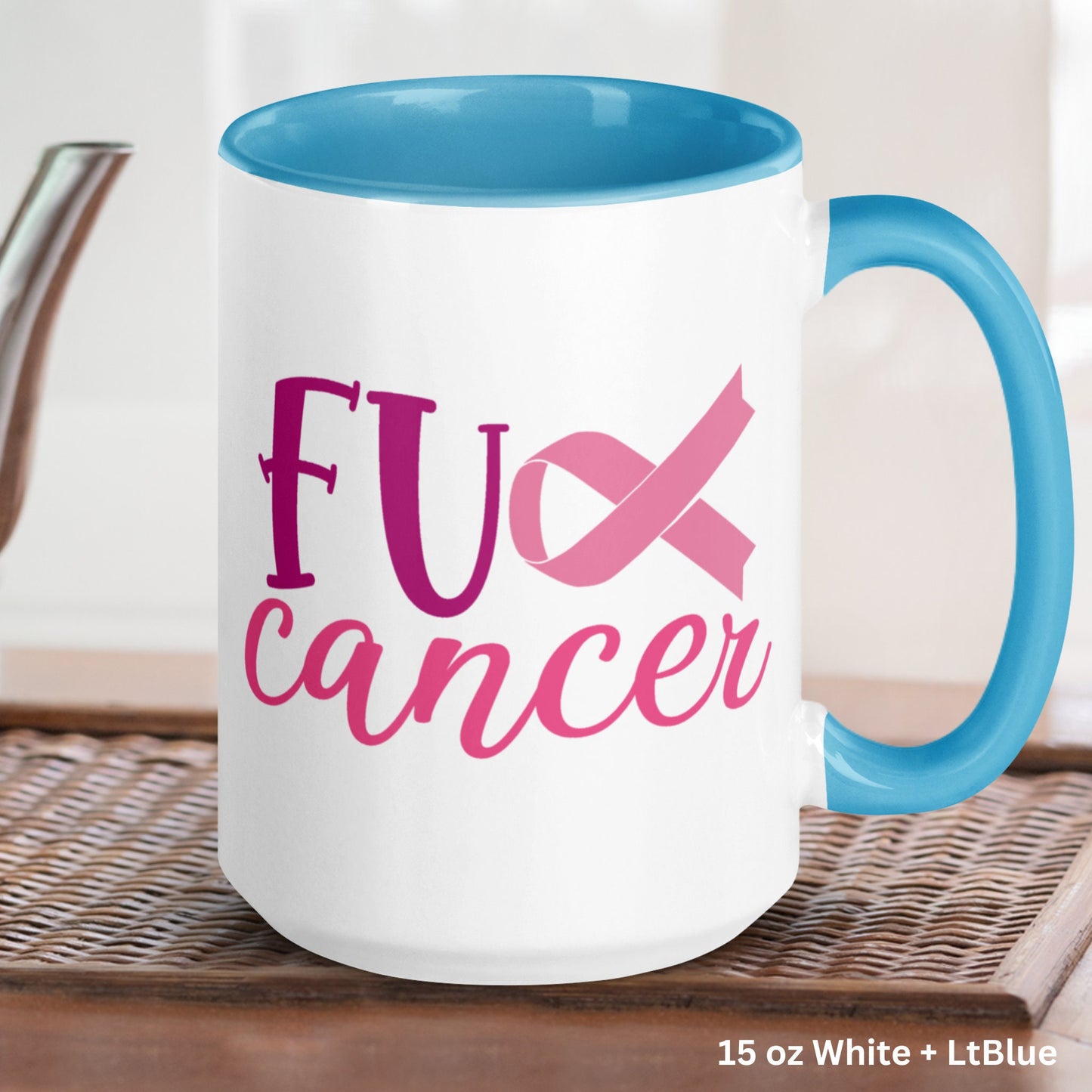 Fuck Cancer Mug, Cancer Care Package, Breast Cancer Gifts, Cancer Survivor Gift - Zehnaria - INSPIRE & MOTIVE - Mugs