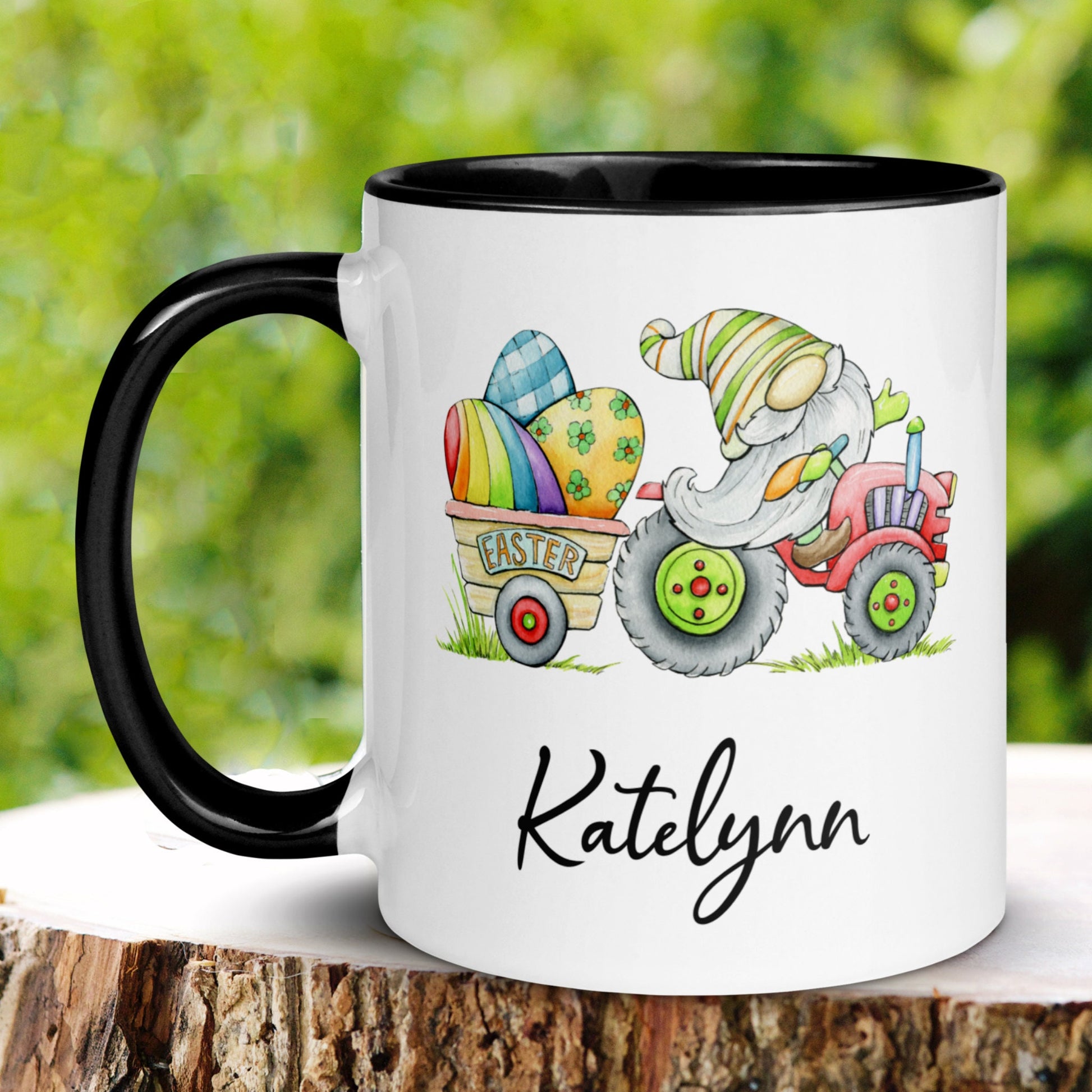 Easter Gnome Mug, Personalized Gnome Mug, Gnome Coffee Mug, Easter Gnomes - Zehnaria - MORE HOLIDAYS & SEASONS - Mugs