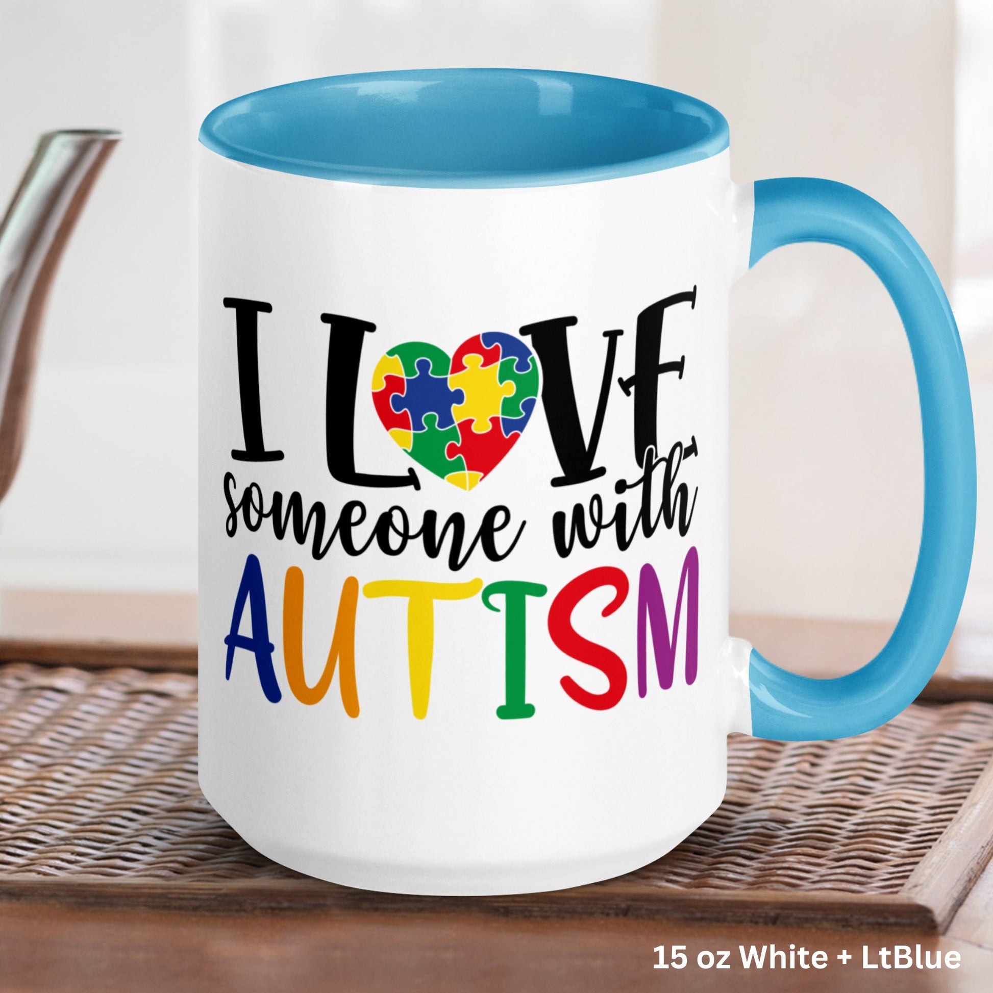 Autism Mug, I Love Someone with Autism, Autism Awareness, Autism Acceptance - Zehnaria - NEURODIVERSITY - Mugs