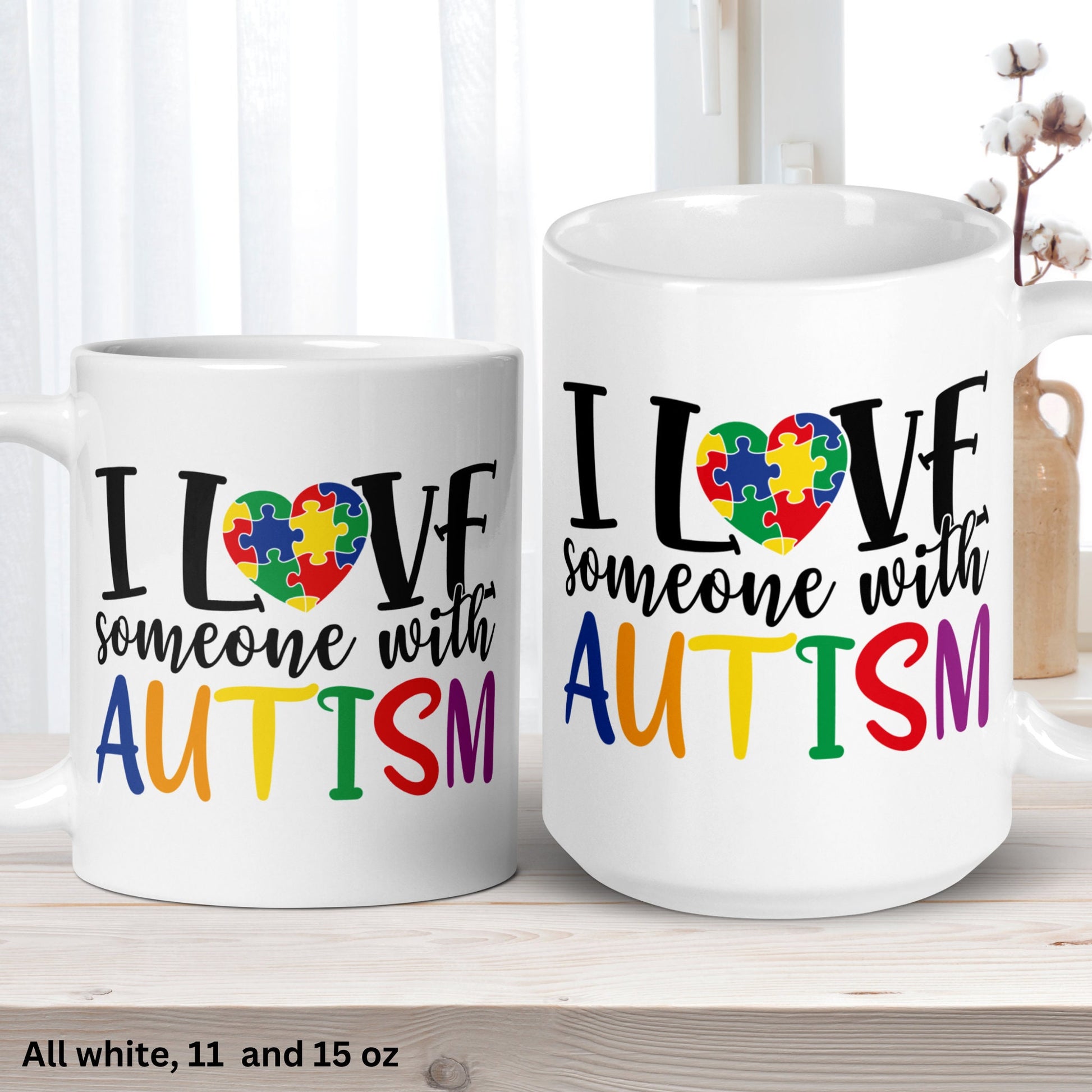 Autism Mug, I Love Someone with Autism, Autism Awareness, Autism Acceptance - Zehnaria - NEURODIVERSITY - Mugs