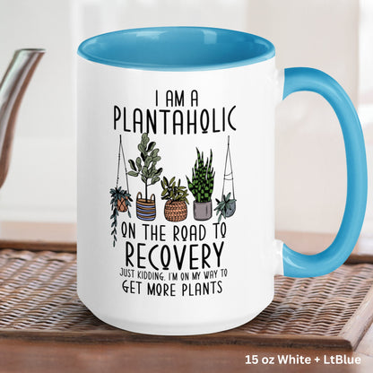 I'm A Plantaholic On The Road To Recovery, Plant Coffee Mug, Gardening Gifts, Plant Lover Gift - Zehnaria - HOBBIES & TRAVEL - Mugs