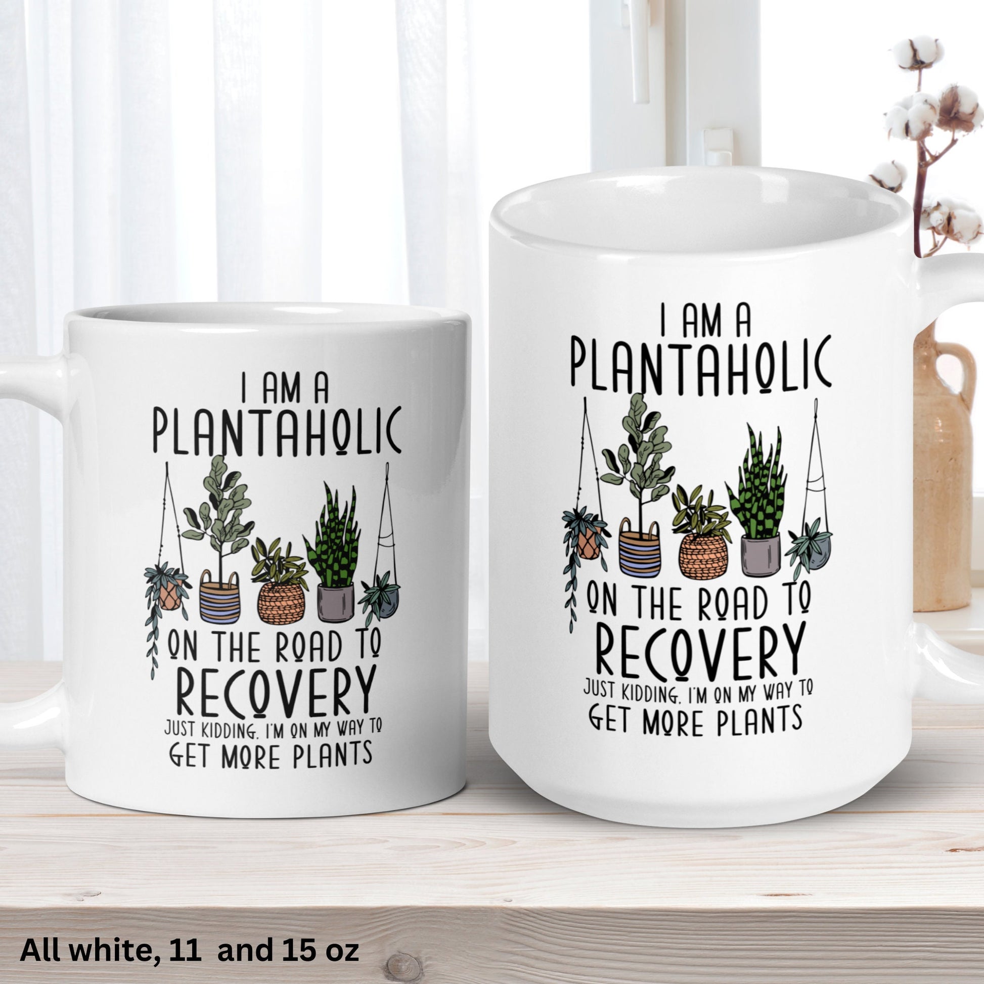 I'm A Plantaholic On The Road To Recovery, Plant Coffee Mug, Gardening Gifts, Plant Lover Gift - Zehnaria - HOBBIES & TRAVEL - Mugs