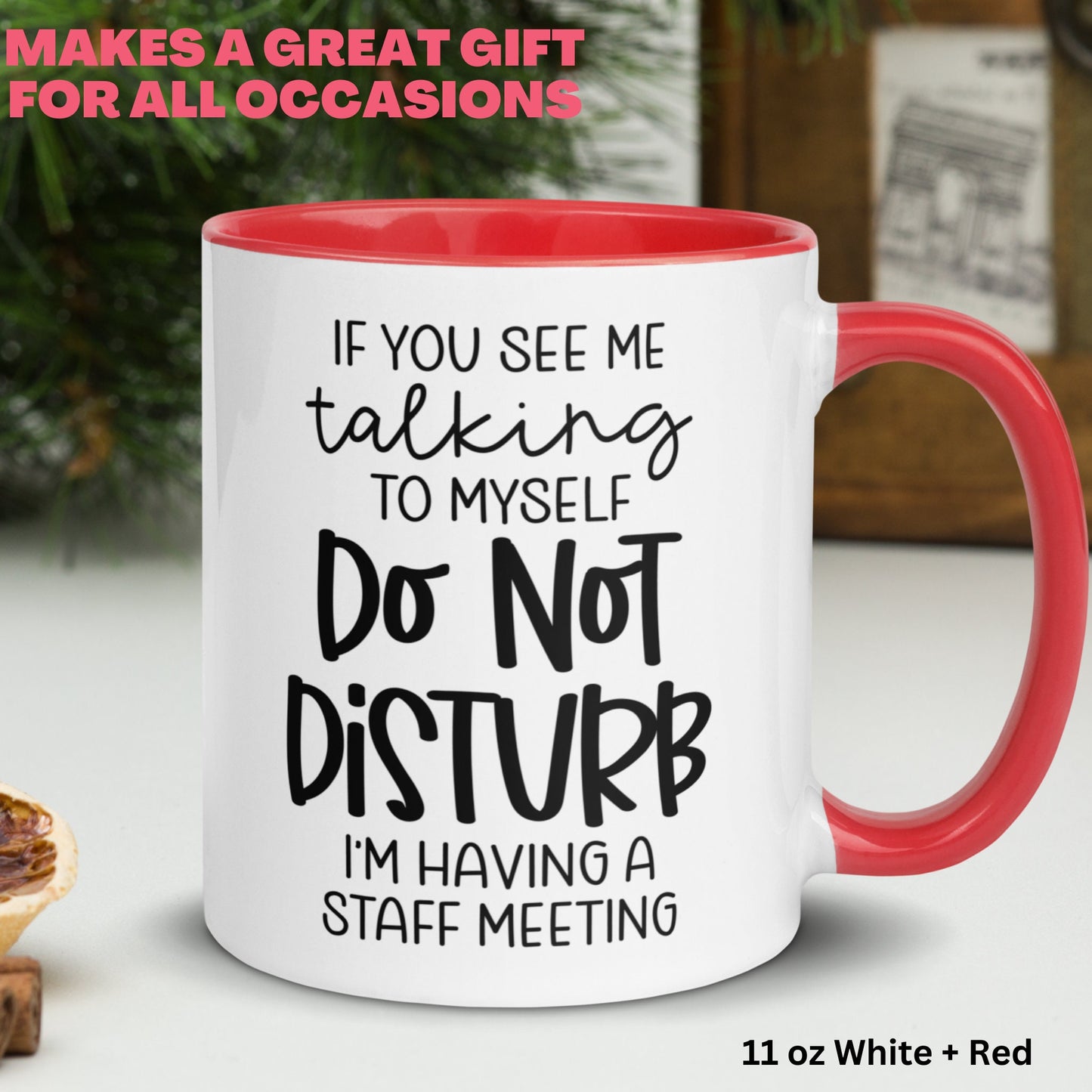 Office Mug, If You See Me Talking to Myself, Funny Coffee Mug, Work Humor - Zehnaria - OFFICE & WORK - Mugs