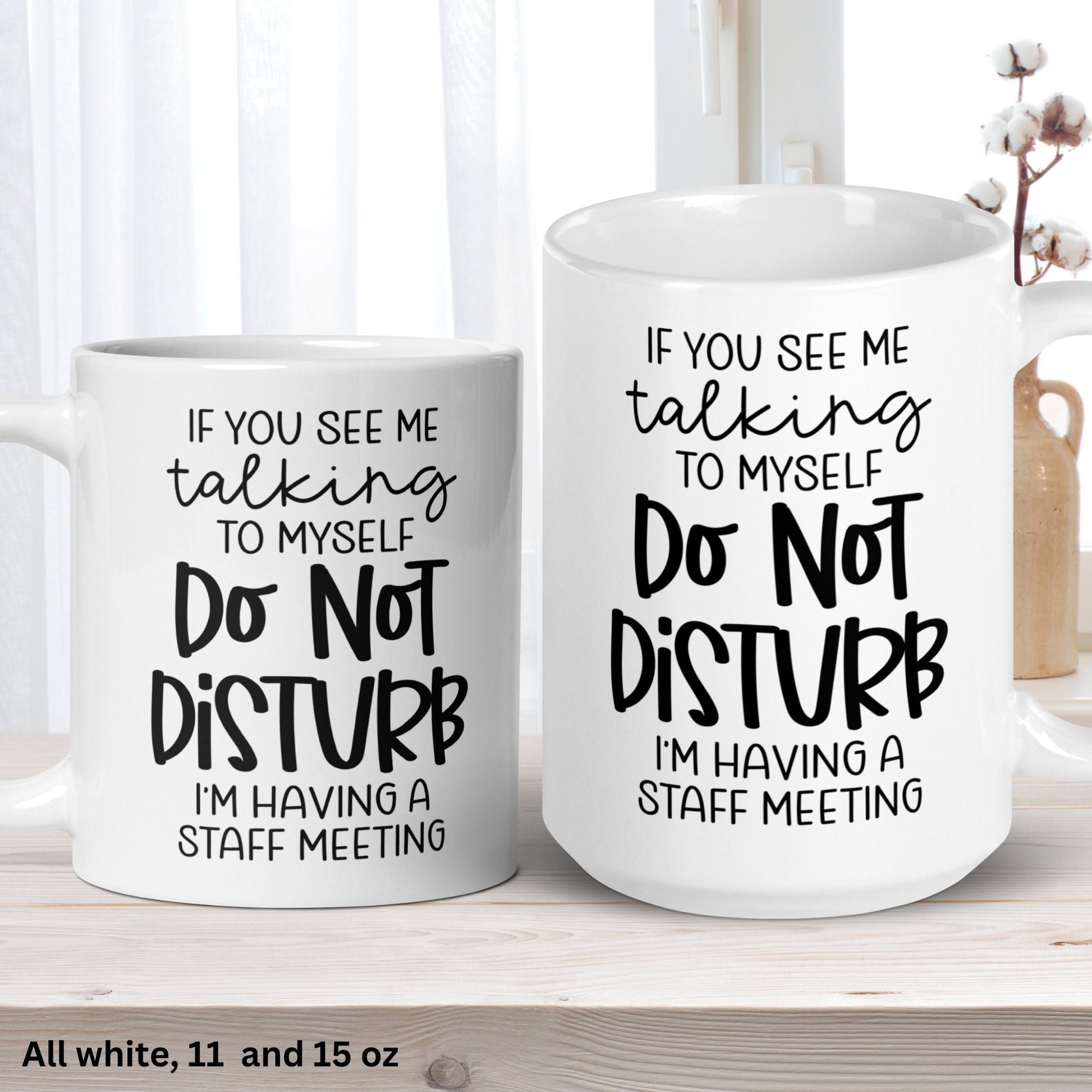 Office Mug, If You See Me Talking to Myself, Funny Coffee Mug, Work Humor - Zehnaria - OFFICE & WORK - Mugs