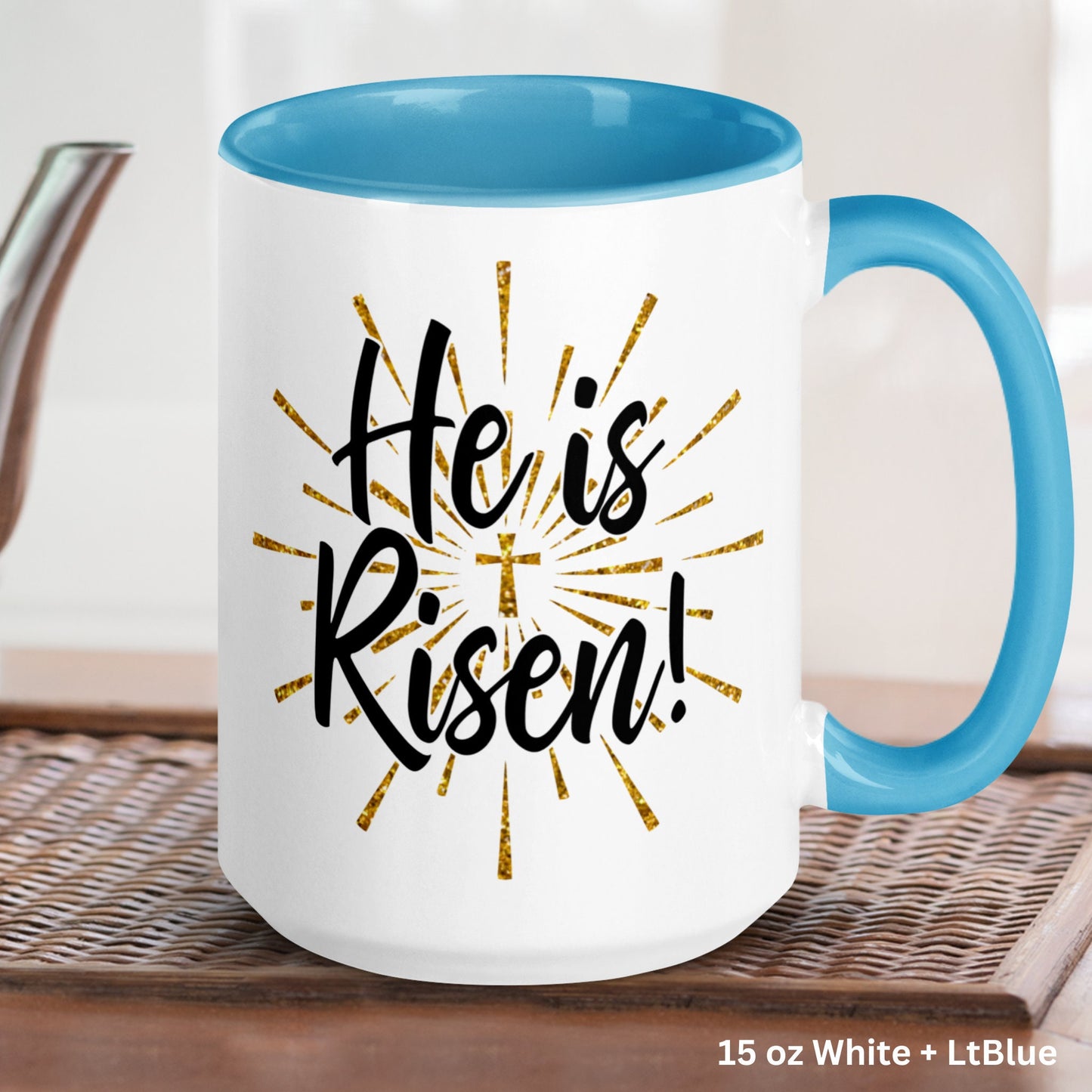 Christian Gifts, Christian Mug, He Is Risen, Easter Mugs - Zehnaria - MORE HOLIDAYS & SEASONS - Mugs