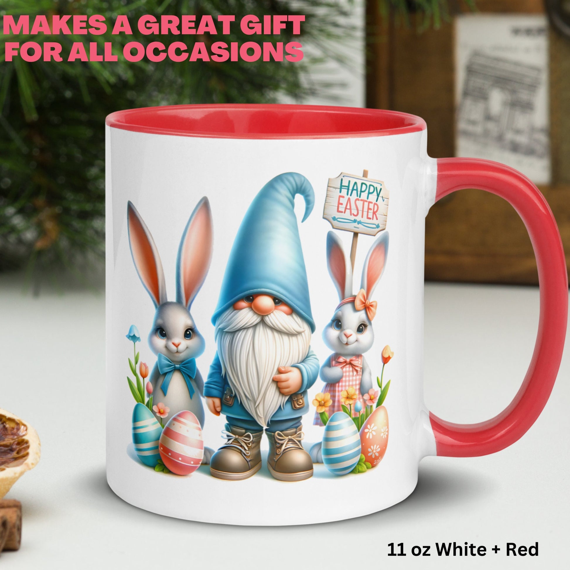 Easter Gifts, Easter Mug, Gnome Coffee Mug, Easter Bunny Mug, Garden Gnomes, Easter Gnomes, Happy Easter, Gnome Cup, Gnome Gifts, 1457 - Zehnaria - MORE HOLIDAYS & SEASONS - Mugs