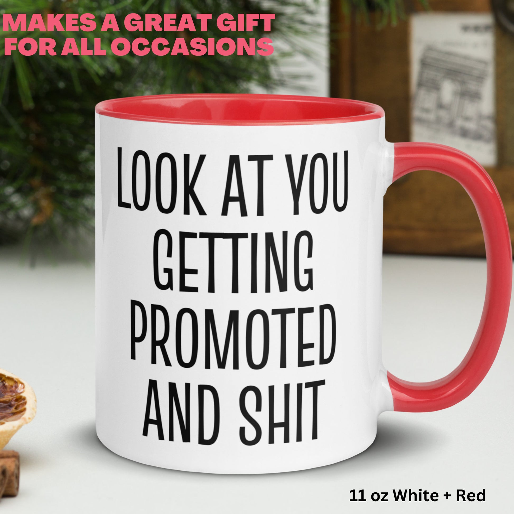 Job Promotion Mug, Promotion Gift, Look At You Getting Promoted & Shit, New Job Gift - Zehnaria - OFFICE & WORK - Mugs