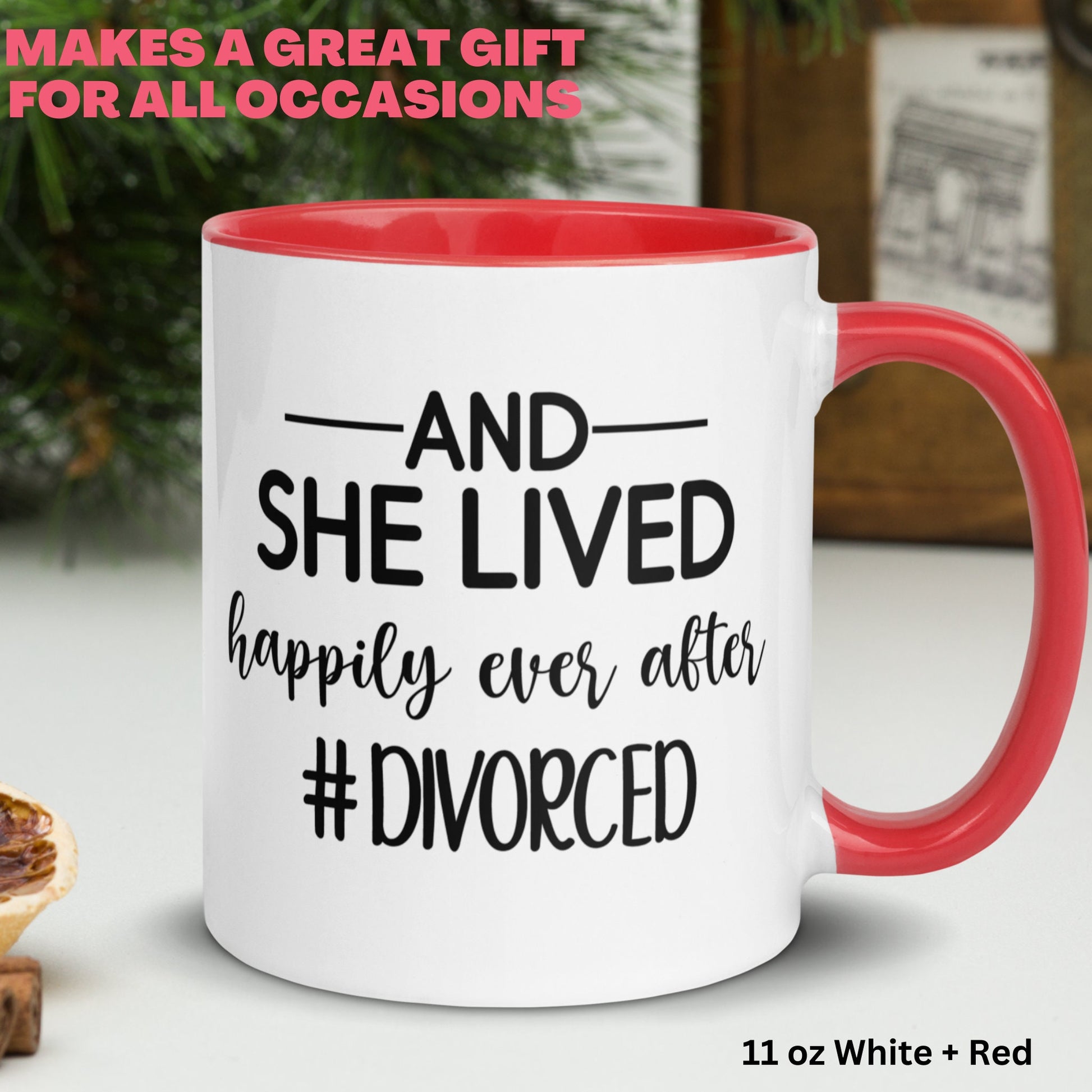 Divorce Mug, She Lived Happily Ever After, Divorcee Party Gift, Breakup Gift - Zehnaria - DIVORCE - Mugs