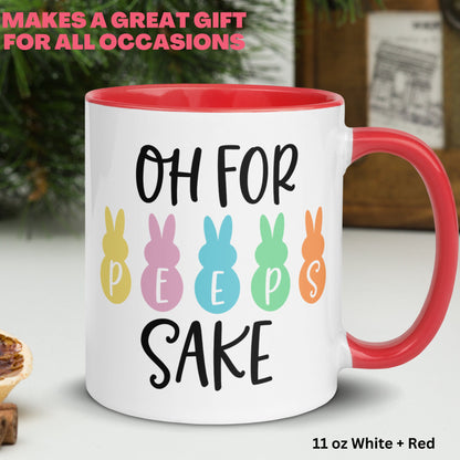 Oh For Peeps Sake, Easter Gifts, Easter Bunny Coffee Mug, Funny Gifts - Zehnaria - MORE HOLIDAYS & SEASONS - Mugs