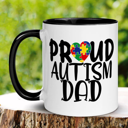 Autism Mug, Proud Autism Dad Mug, Autism Awareness Cup, Coffee Cup - Zehnaria - NEURODIVERSITY - Mugs