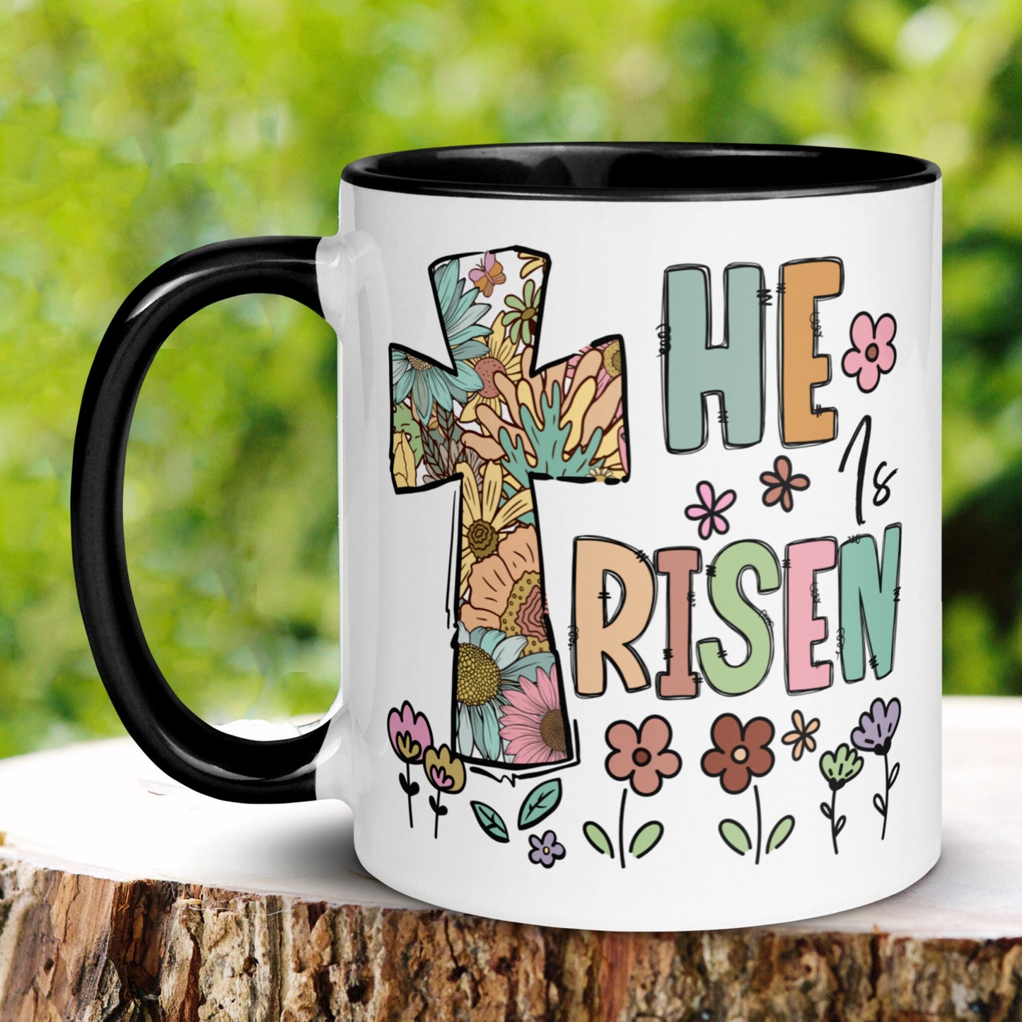 Christian Gifts, Christian Mug, He Is Risen, Easter Mugs - Zehnaria - MORE HOLIDAYS & SEASONS - Mugs