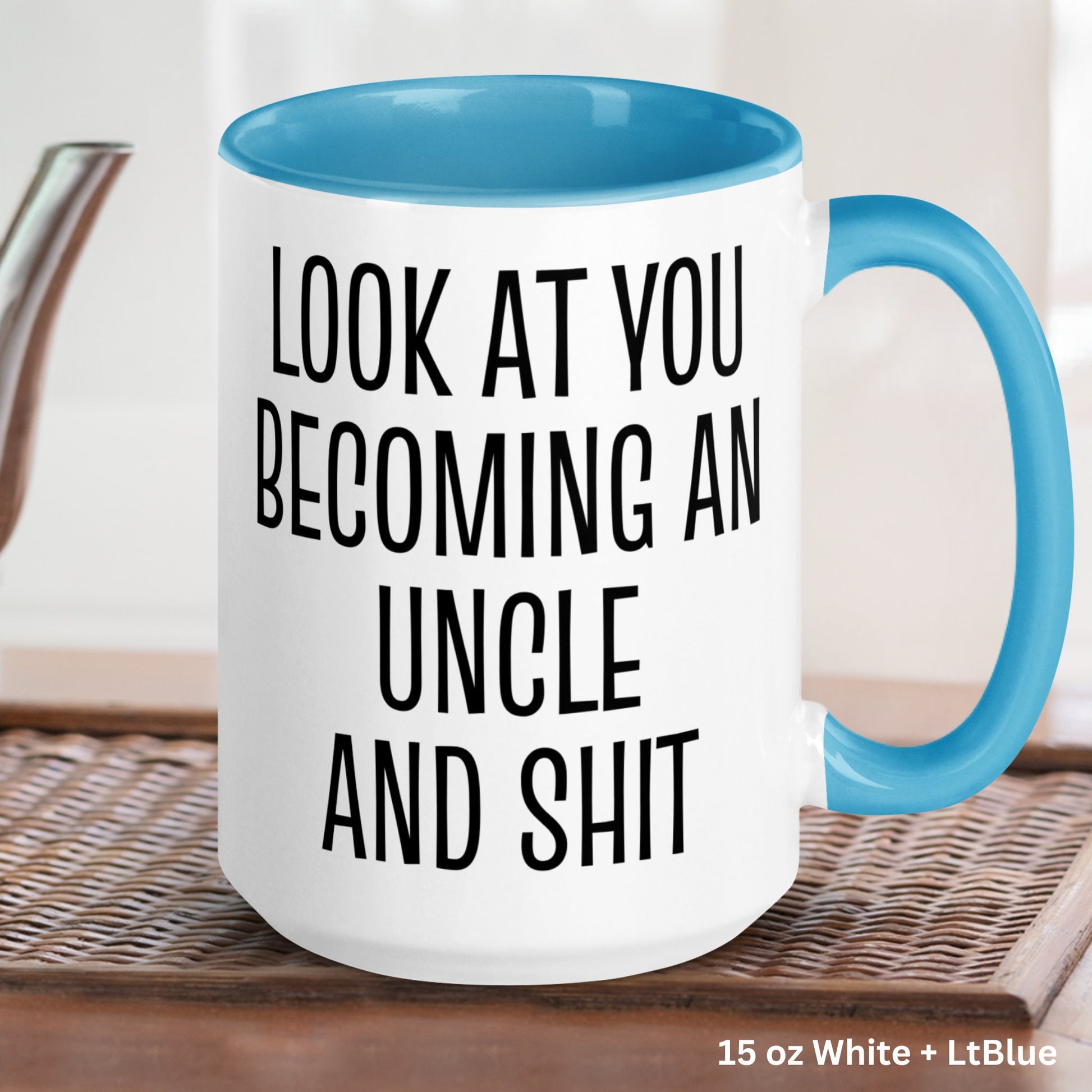 Uncle To Be Gift, Look At You Becoming An Uncle & Shit, Funny Coffee Mug, Level Up To Uncle - Zehnaria - FAMILY & FRIENDS - Mugs