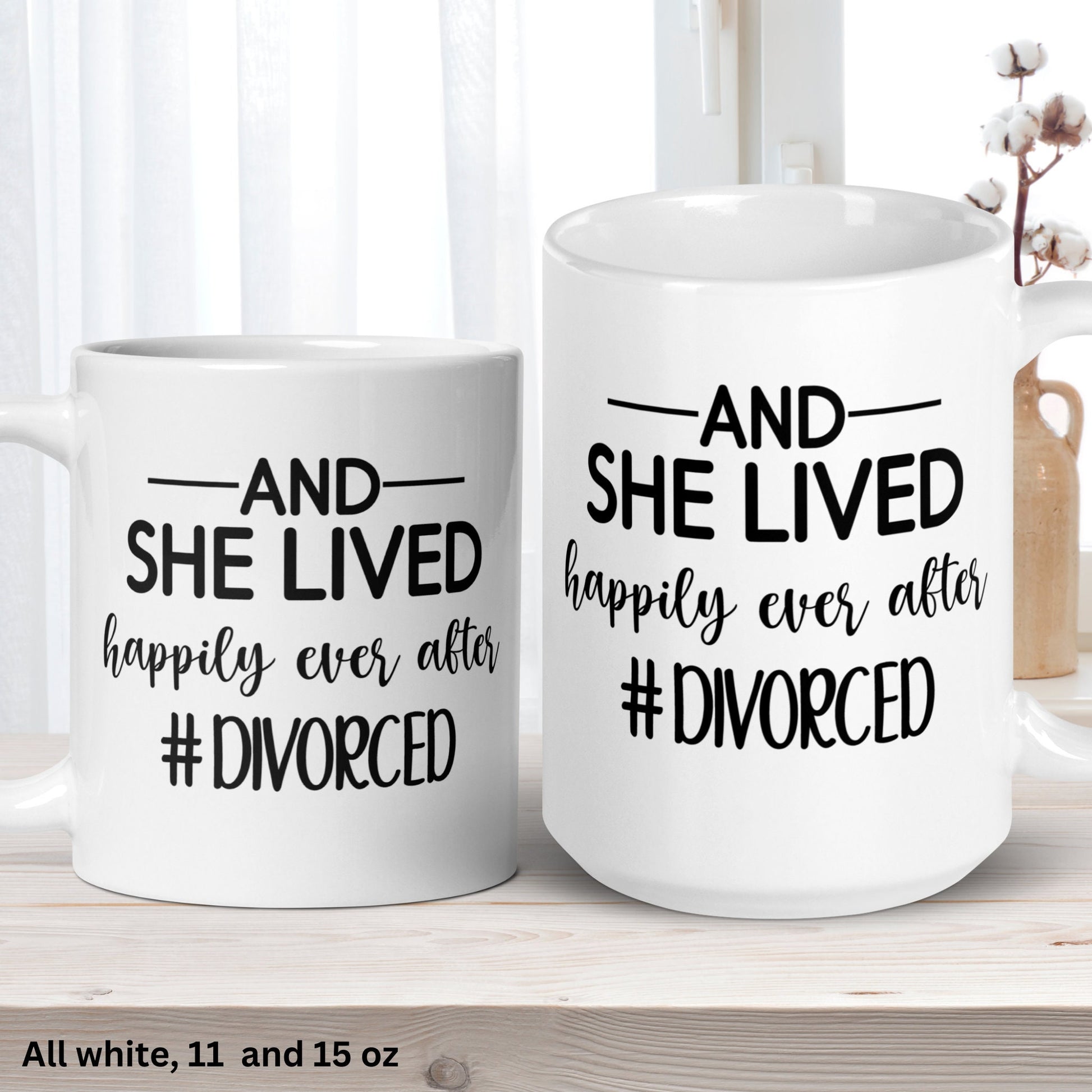 Divorce Mug, She Lived Happily Ever After, Divorcee Party Gift, Breakup Gift - Zehnaria - DIVORCE - Mugs