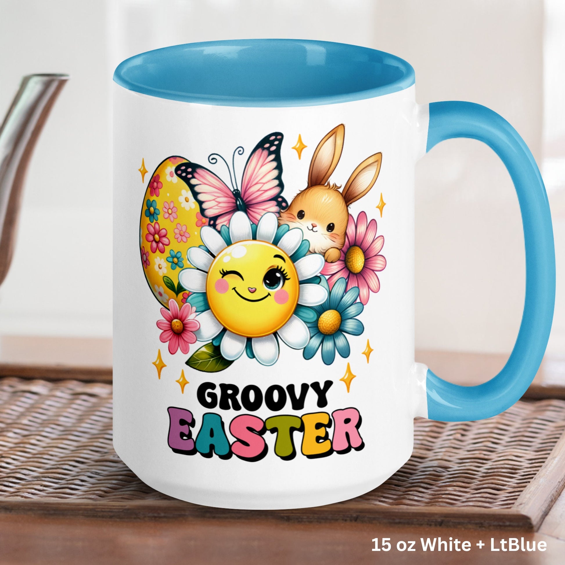 Happy Easter Mug, Easter Gifts, Retro Groovy Easter Mug, Easter Coffee Mug, Easter Bunny, Easter Gift Ideas & Decor, Easter Basket, 1471 - Zehnaria - MORE HOLIDAYS & SEASONS - Mugs