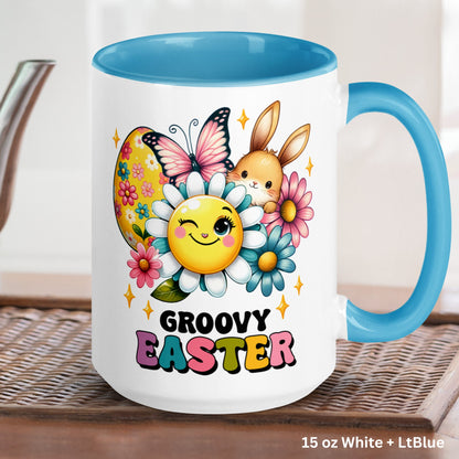 Happy Easter Mug, Easter Gifts, Retro Groovy Easter Mug, Easter Coffee Mug, Easter Bunny, Easter Gift Ideas & Decor, Easter Basket, 1471 - Zehnaria - MORE HOLIDAYS & SEASONS - Mugs