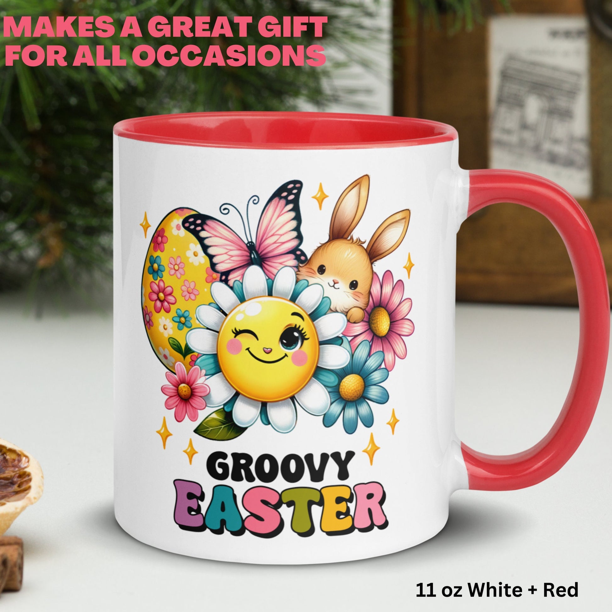 Happy Easter Mug, Easter Gifts, Retro Groovy Easter Mug, Easter Coffee Mug, Easter Bunny, Easter Gift Ideas & Decor, Easter Basket, 1471 - Zehnaria - MORE HOLIDAYS & SEASONS - Mugs