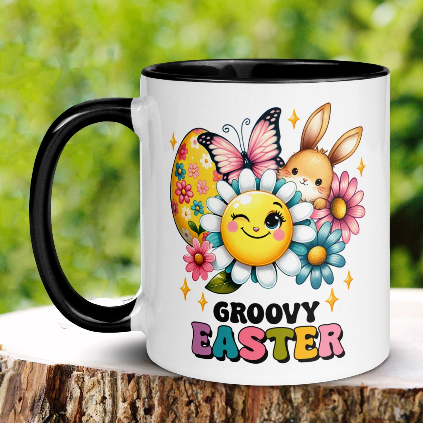 Happy Easter Mug, Easter Gifts, Retro Groovy Easter Mug, Easter Coffee Mug, Easter Bunny, Easter Gift Ideas & Decor, Easter Basket, 1471 - Zehnaria - MORE HOLIDAYS & SEASONS - Mugs