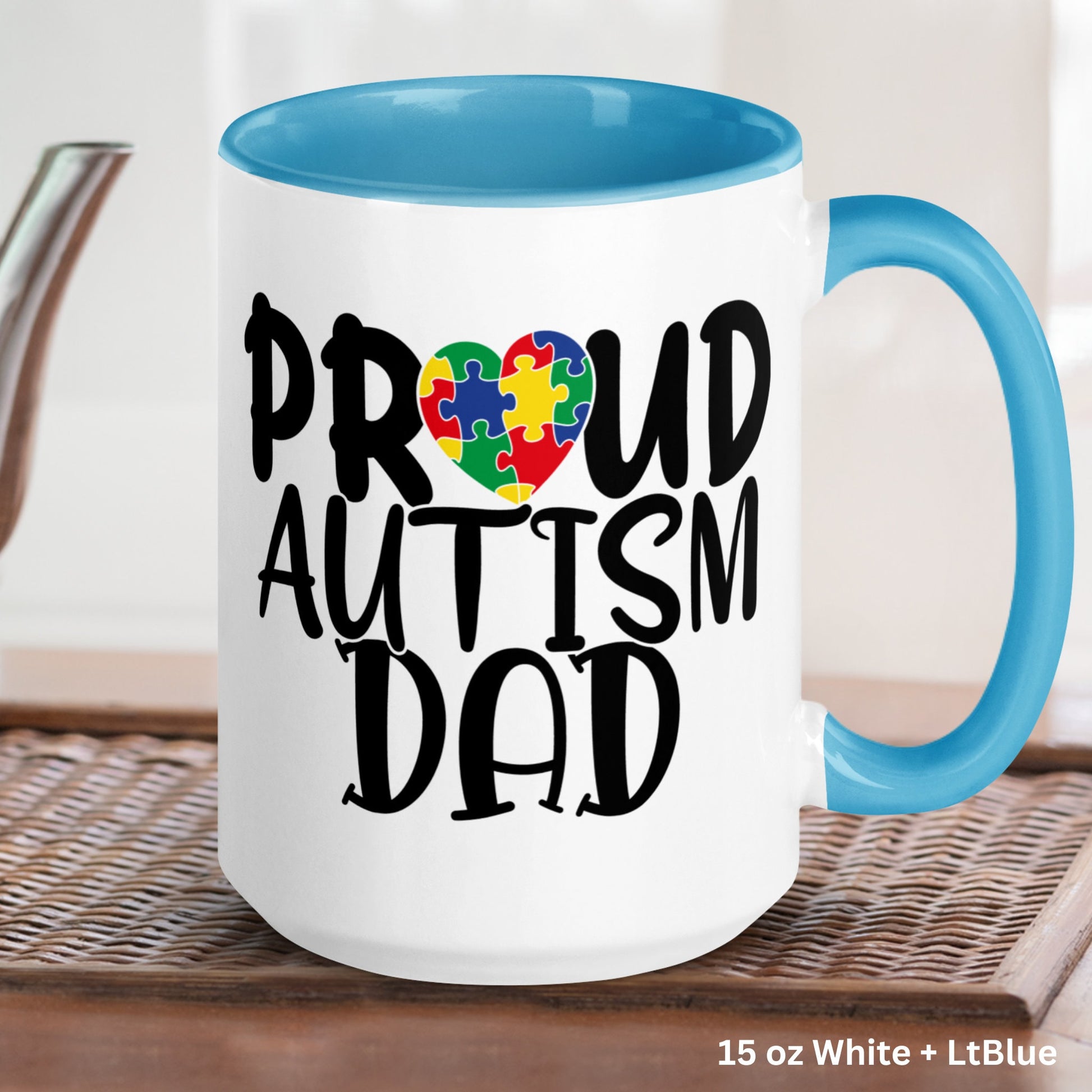 Autism Mug, Proud Autism Dad Mug, Autism Awareness Cup, Coffee Cup - Zehnaria - NEURODIVERSITY - Mugs