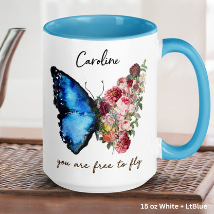 Personalized Butterfly Mug, Custom Mug, Name Mug, Butterfly Coffee Mug - Zehnaria - PETS & ANIMALS - Mugs