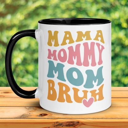 Mama Mommy Mom Bruh Mug, Funny Mom Gifts, Mothers Day Gifts, Retro Coffee Mug - Zehnaria - FAMILY & FRIENDS - Mugs