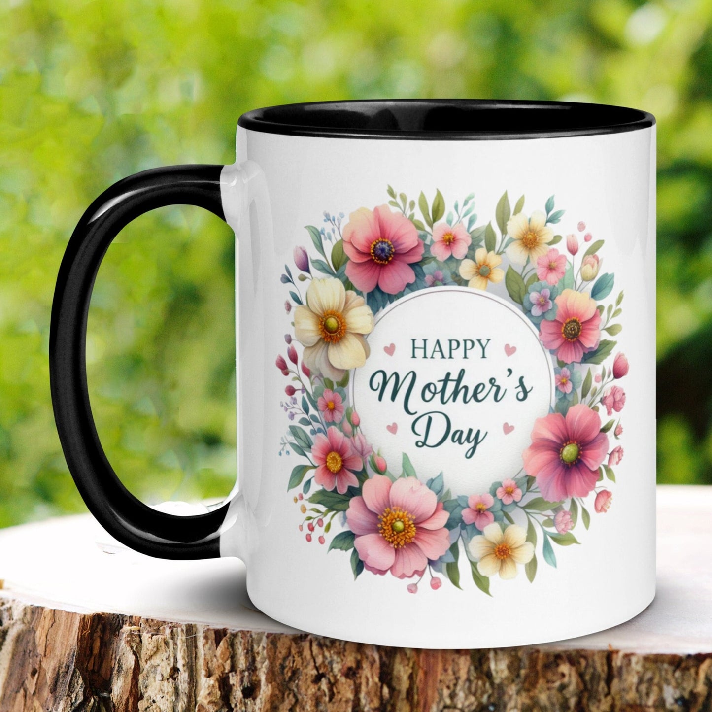 Happy Mothers Day, Floral Mug, Mothers Day Gifts, Mom Coffee Mug - Zehnaria - MORE HOLIDAYS & SEASONS - Mugs