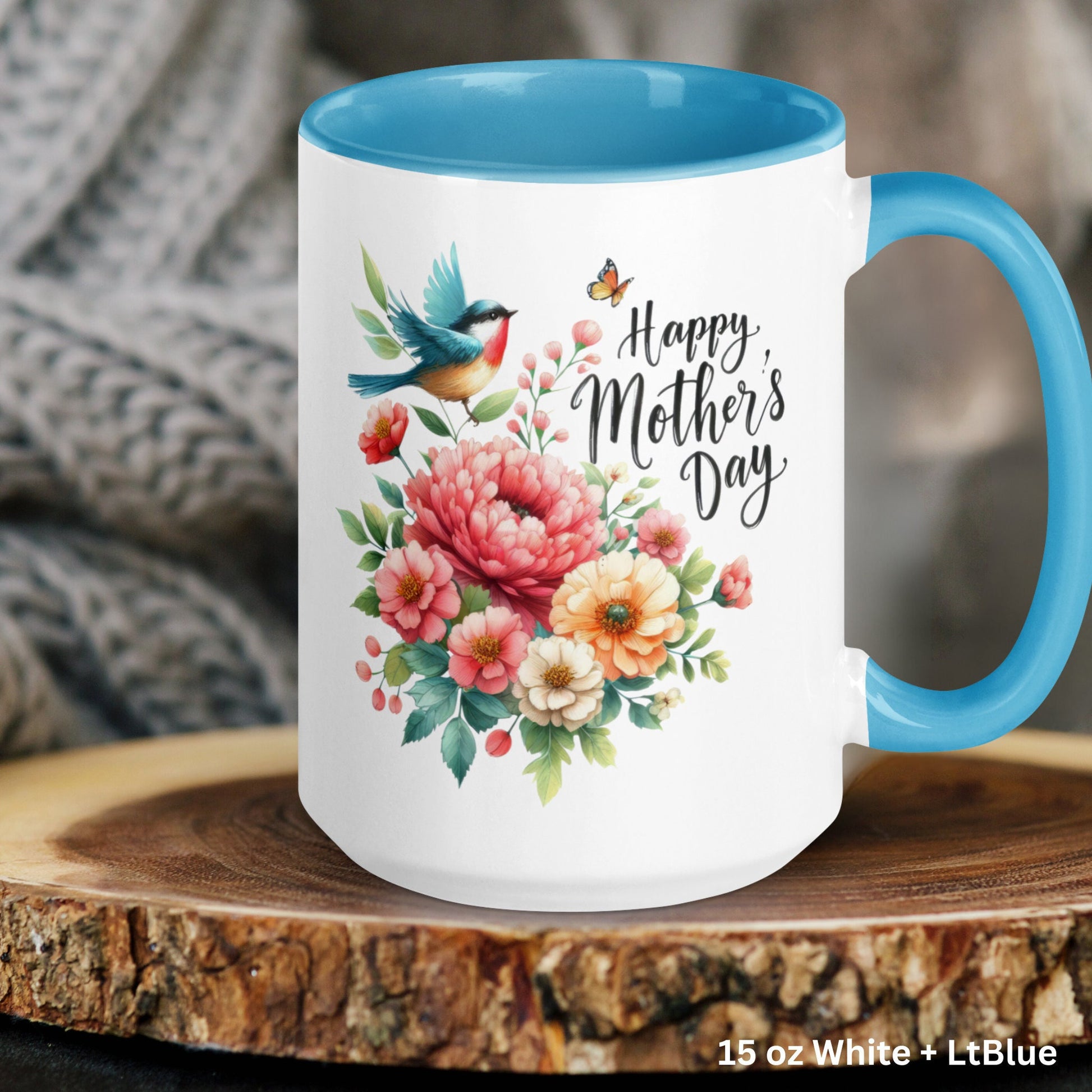 Happy Mothers Day, Floral Mug, Mothers Day Gifts, Mom Coffee Mug - Zehnaria - MORE HOLIDAYS & SEASONS - Mugs