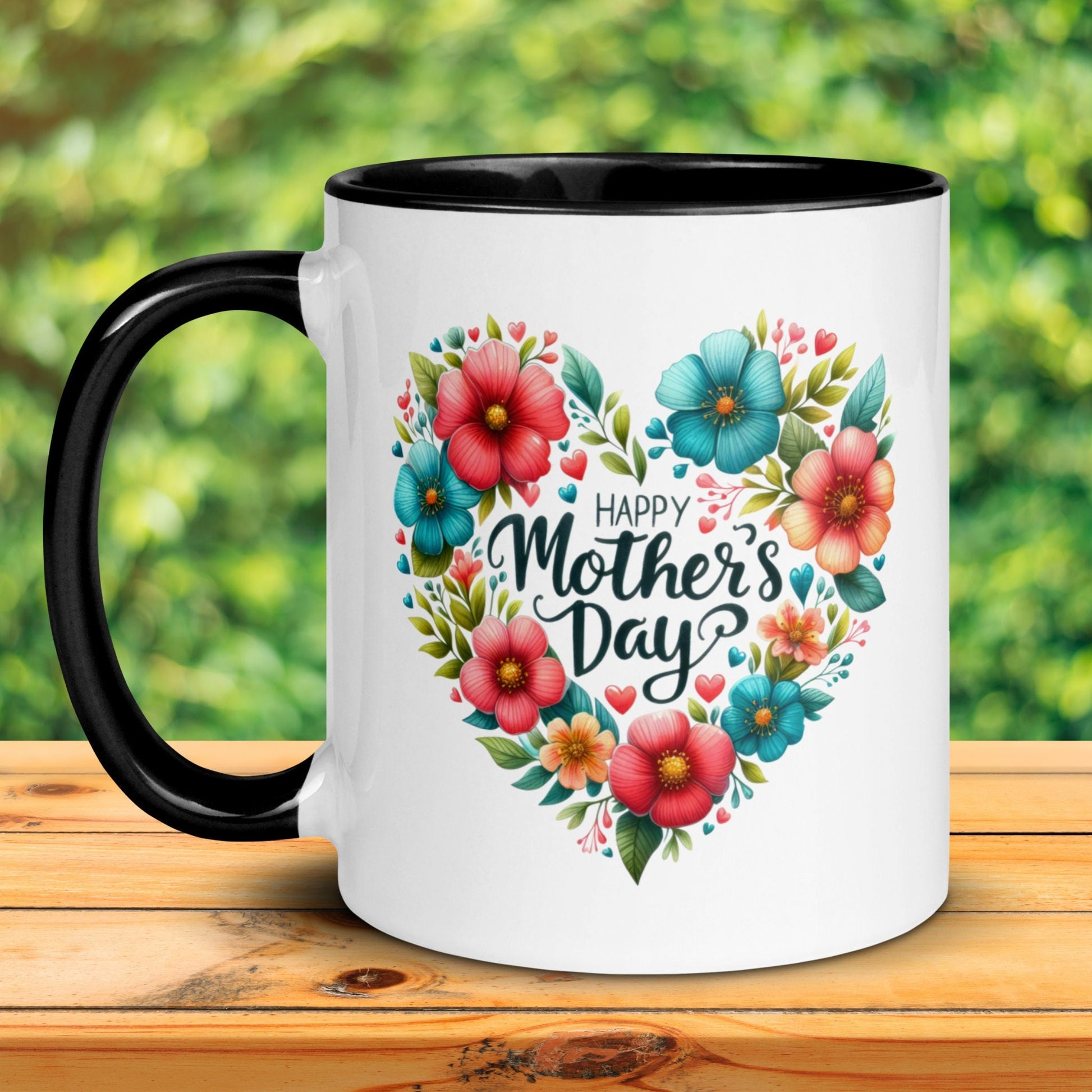 Happy Mothers Day, Floral Mug, Mothers Day Gifts, Mom Coffee Mug - Zehnaria - MORE HOLIDAYS & SEASONS - Mugs