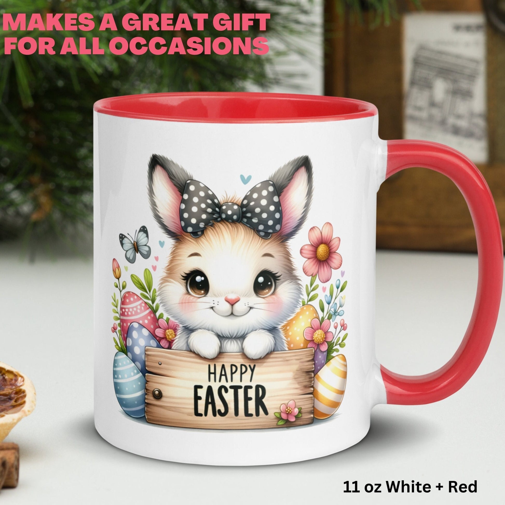 Happy Easter Mug, Easter Gifts, Easter Coffee Mug, Easter Bunny - Zehnaria - MORE HOLIDAYS & SEASONS - Mugs