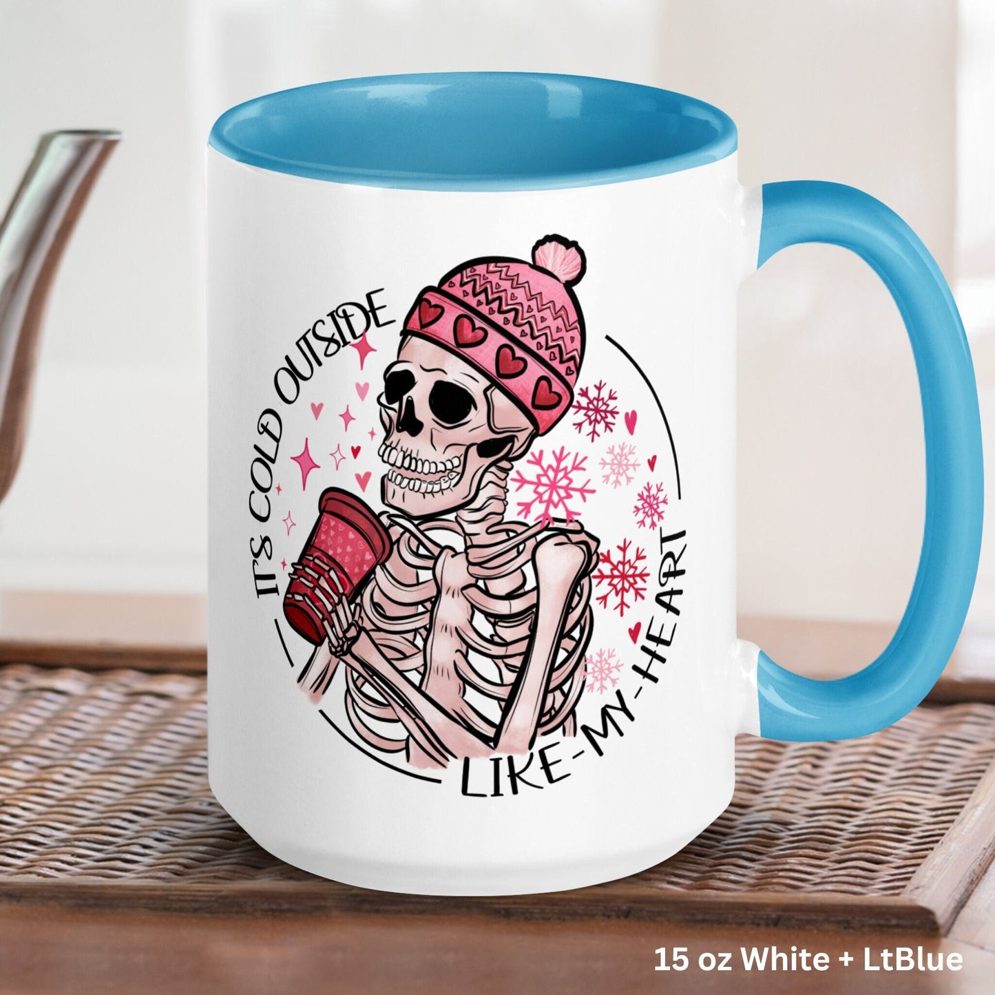 Valentines Day, Skeleton Mug, Valentines Gifts, Valentine Day Gift - Zehnaria - MORE HOLIDAYS & SEASONS - Mugs