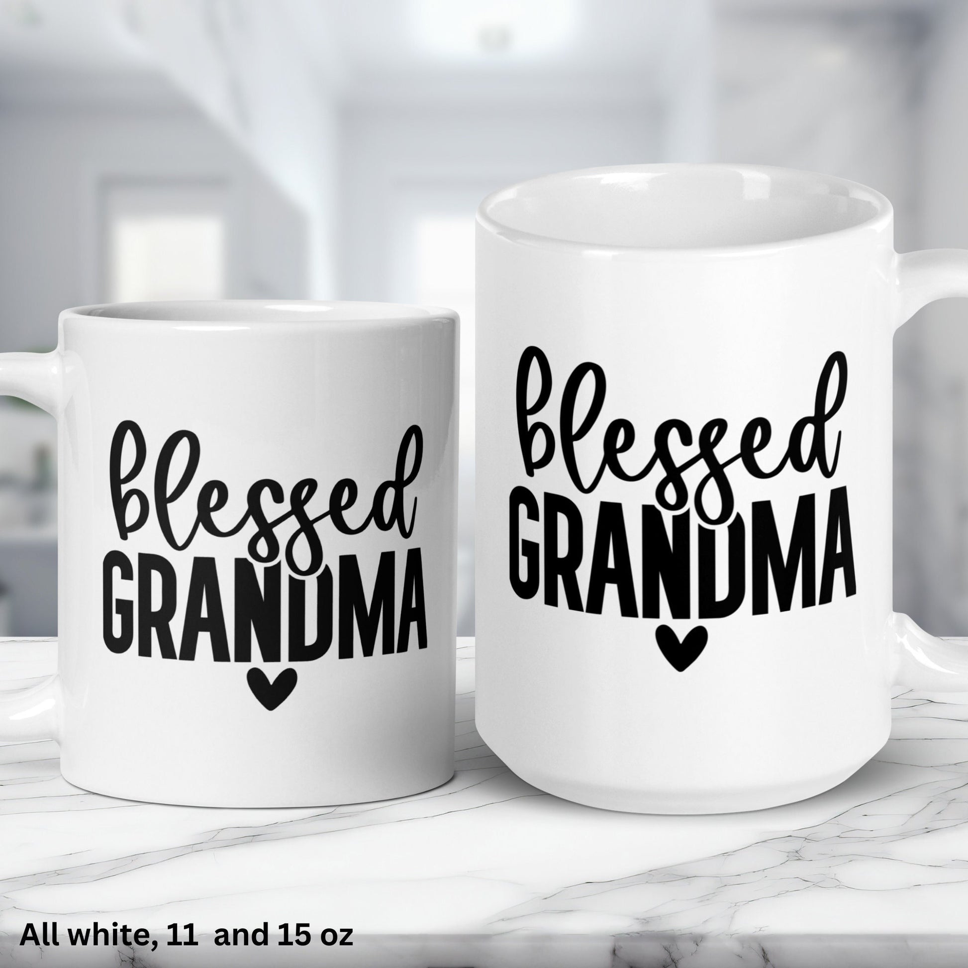 Blessed Grandma Mug, Christian Gifts, Grandma Gift, Mothers Day Gifts - Zehnaria - FAMILY & FRIENDS - Mugs