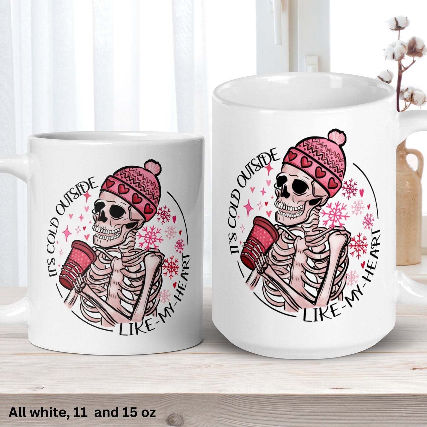 Valentines Day, Skeleton Mug, Valentines Gifts, Valentine Day Gift - Zehnaria - MORE HOLIDAYS & SEASONS - Mugs