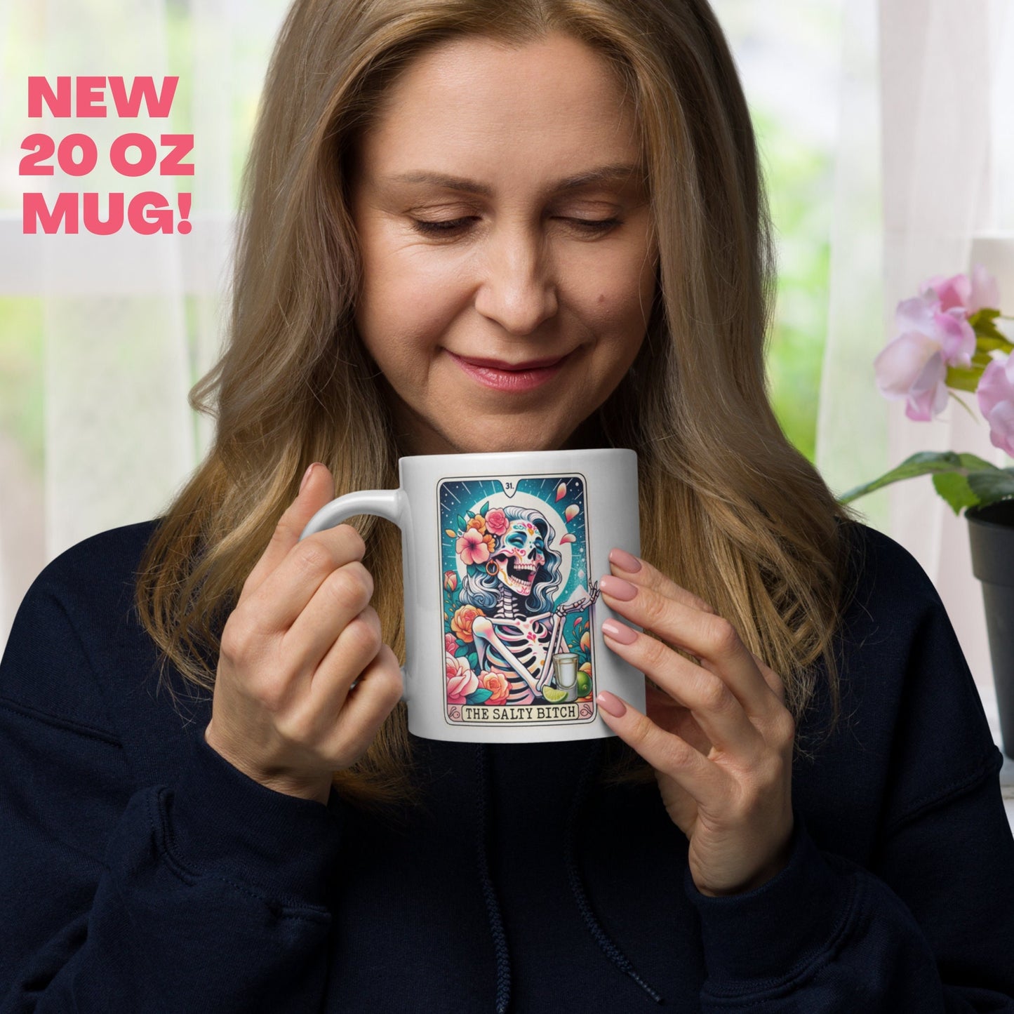 The Salty Bitch Tarot Card, Tarot Cards Gift, Skeleton Tarot, Funny Coffee Mug - Zehnaria - MYSTICAL - Mugs