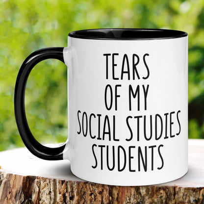 Social Studies Teacher Mug, Teacher Coffee Mug, Teacher Gifts, Tears of My Social Studies Students - Zehnaria - FUNNY HUMOR - Mugs